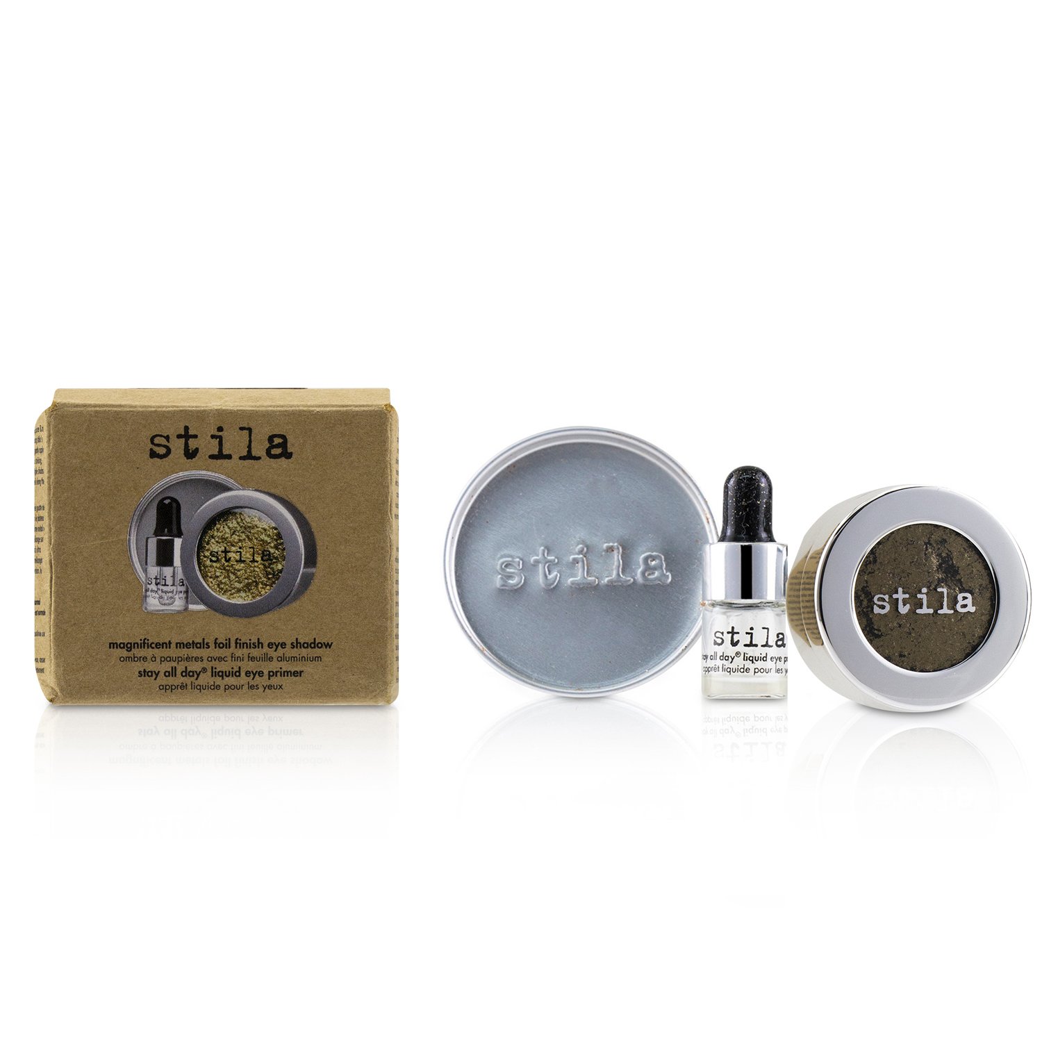 Stila Cień do powiek i baza Magnificent Metals Foil Finish Eye Shadow With Mini Stay All Day Liquid Eye Primer 2pcs