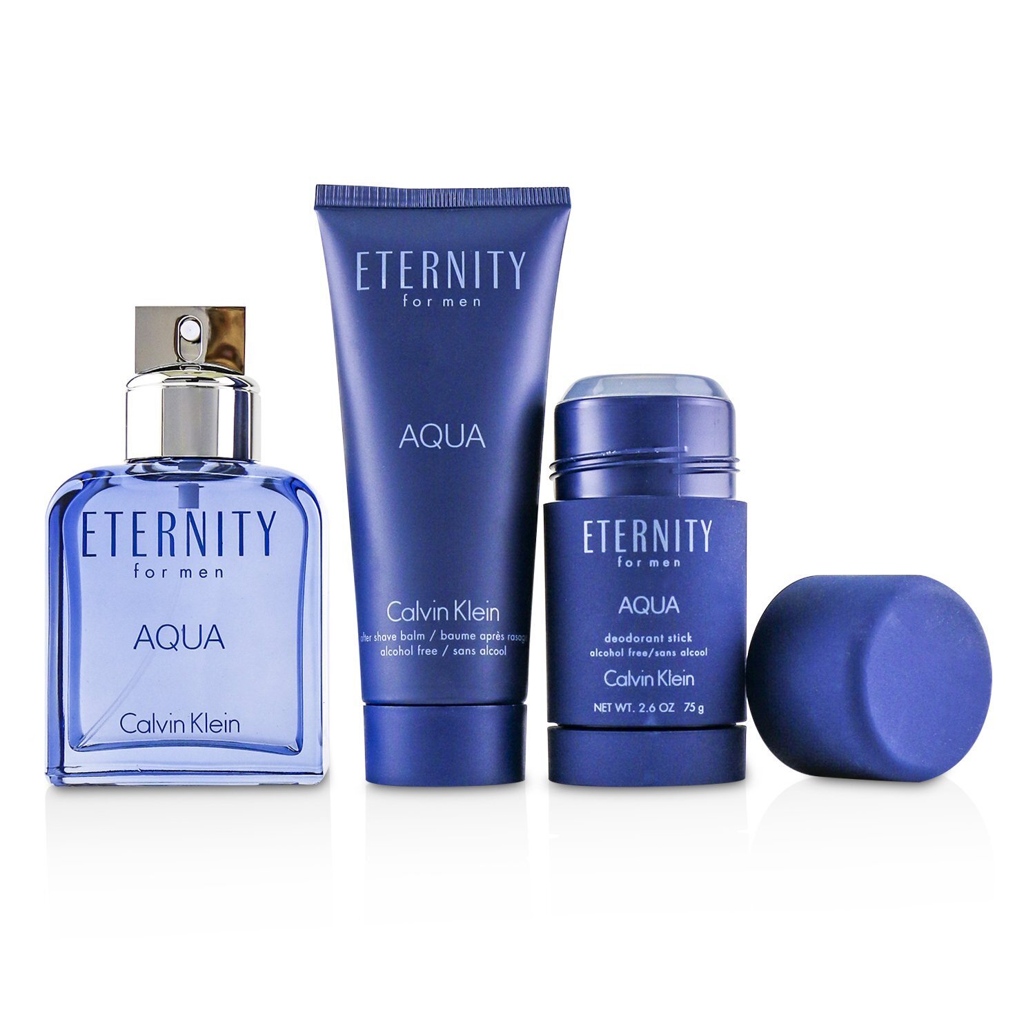 Calvin Klein Eternity Aqua Coffret: Eau De Toilette Spray 100ml/3.4oz + After Shave Balm 100ml/3.4oz + Deodorant Stick 75g/2.6oz 3pcs