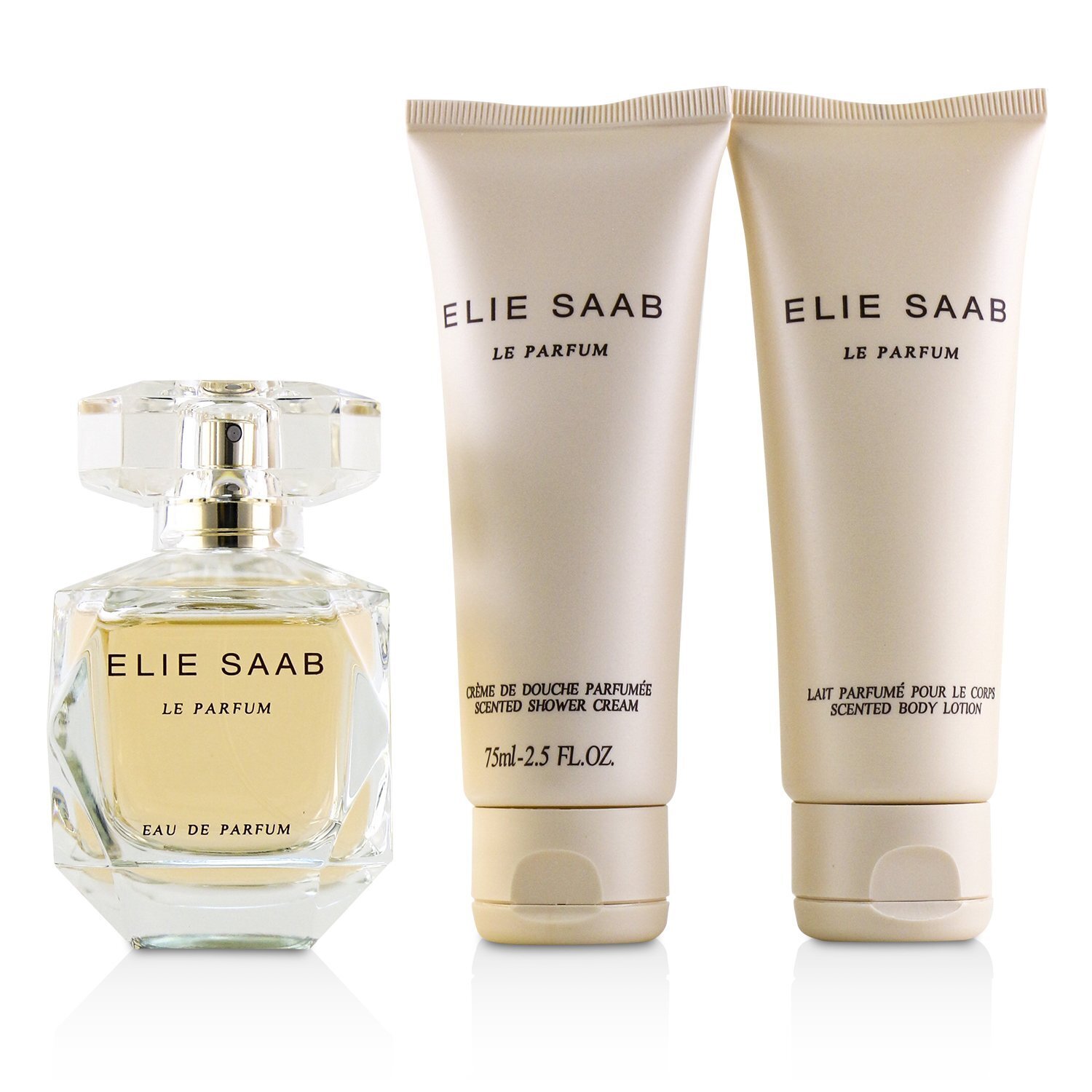 Elie Saab Le Parfum Coffret: Eau De Parfum Spray 50ml/1.6oz + Scented Body Lotion 75ml/2.5oz + Scented Shower Cream 75ml/2.5oz 3pcs