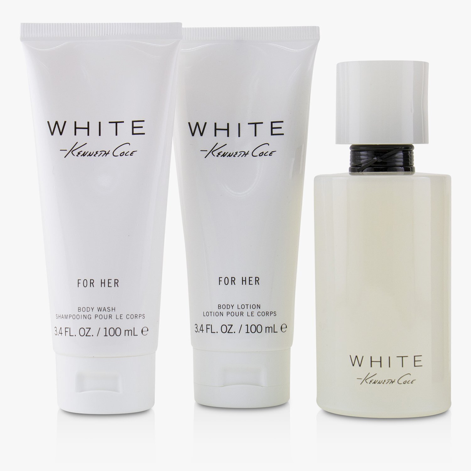 Kenneth Cole White Coffret: Eau De Parfum Spray 100ml/3.4oz + Body Lotion 100ml/3.4oz + Bath & Shower Gel 100ml/3.4oz 3pcs