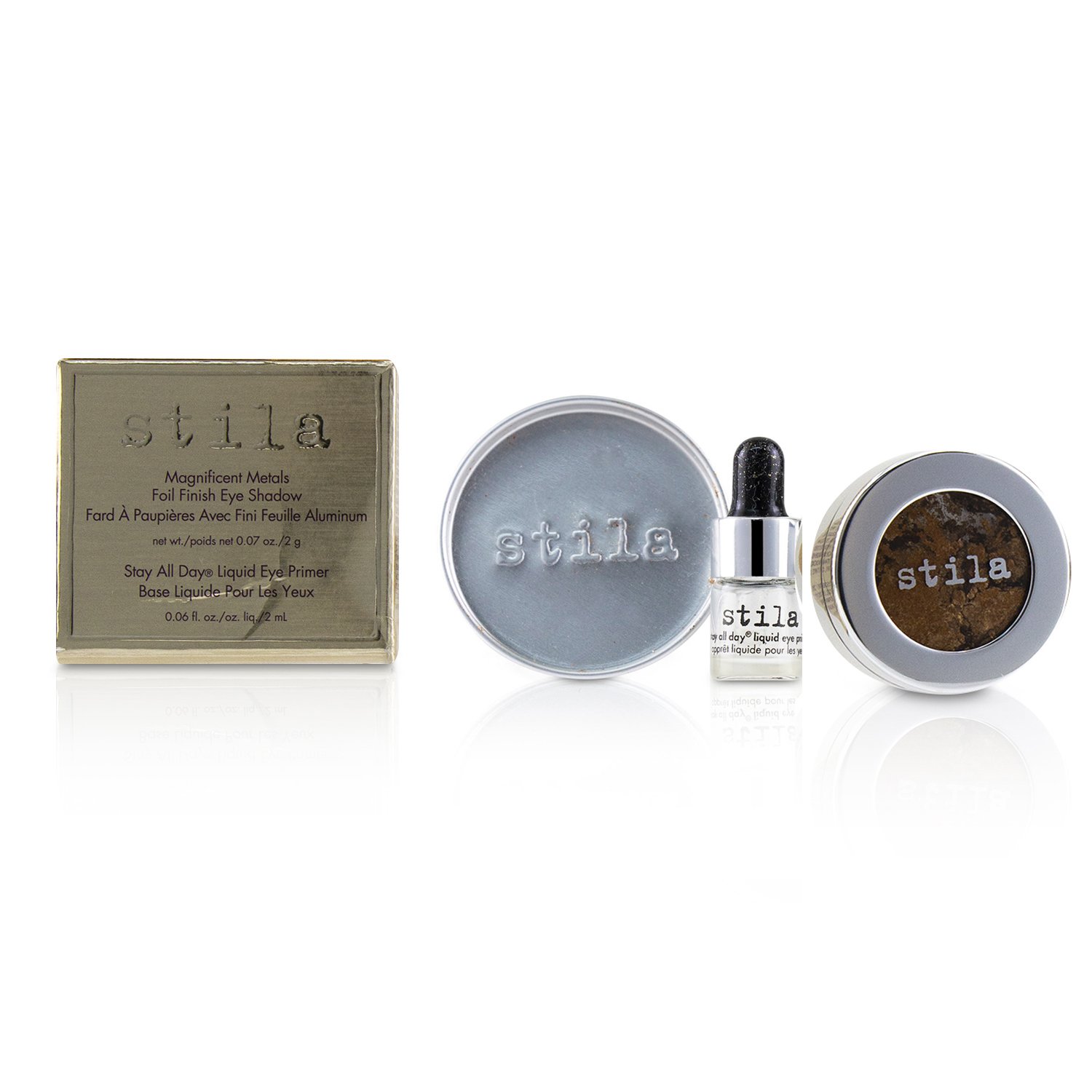 Stila ظلال عيون Magnificent Metals Foil Finish ببرايمر سائل صغير يدوم طوال النهار 2pcs