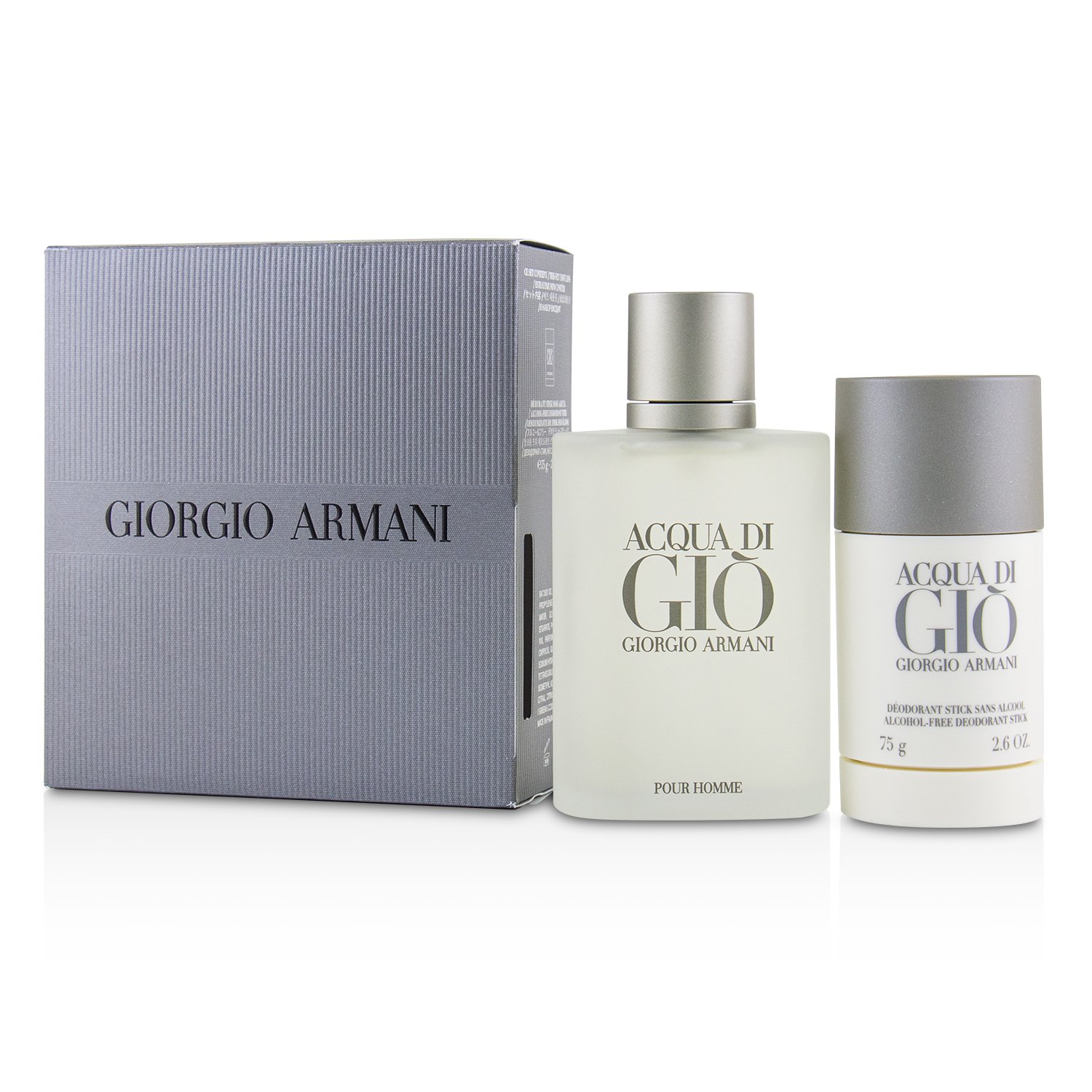 Giorgio Armani Acqua Di Gio Coffret: Eau De Toilette Spray 100ml/3.4oz + Alcohol-Free Deodorant Stick 75ml/2.6oz 2pcs