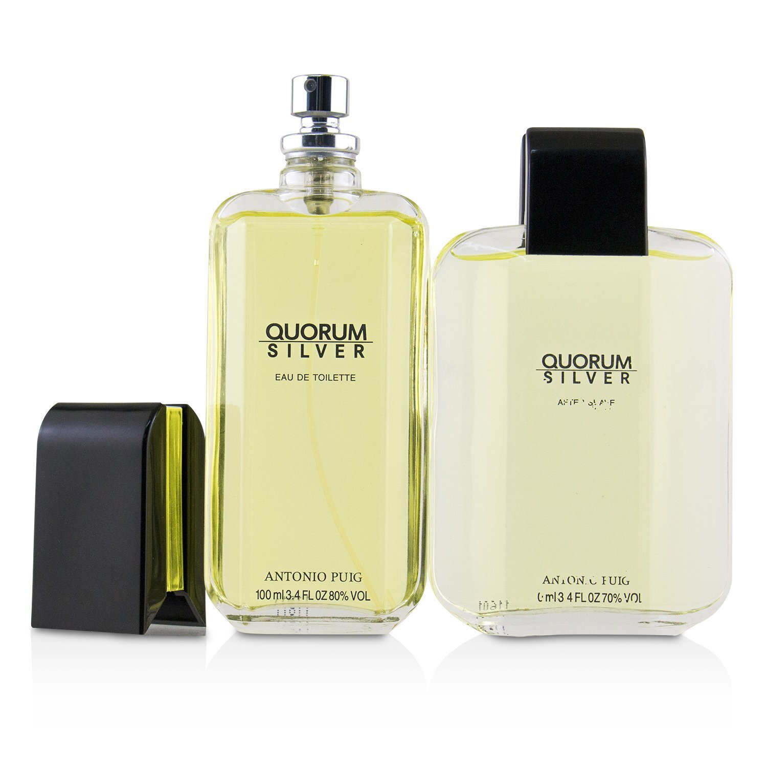 Puig Quorm Silver Coffret: Eau De Toilette Spray 100ml/3.4oz + After Shave Lotion 100ml/3.4oz 2pcs