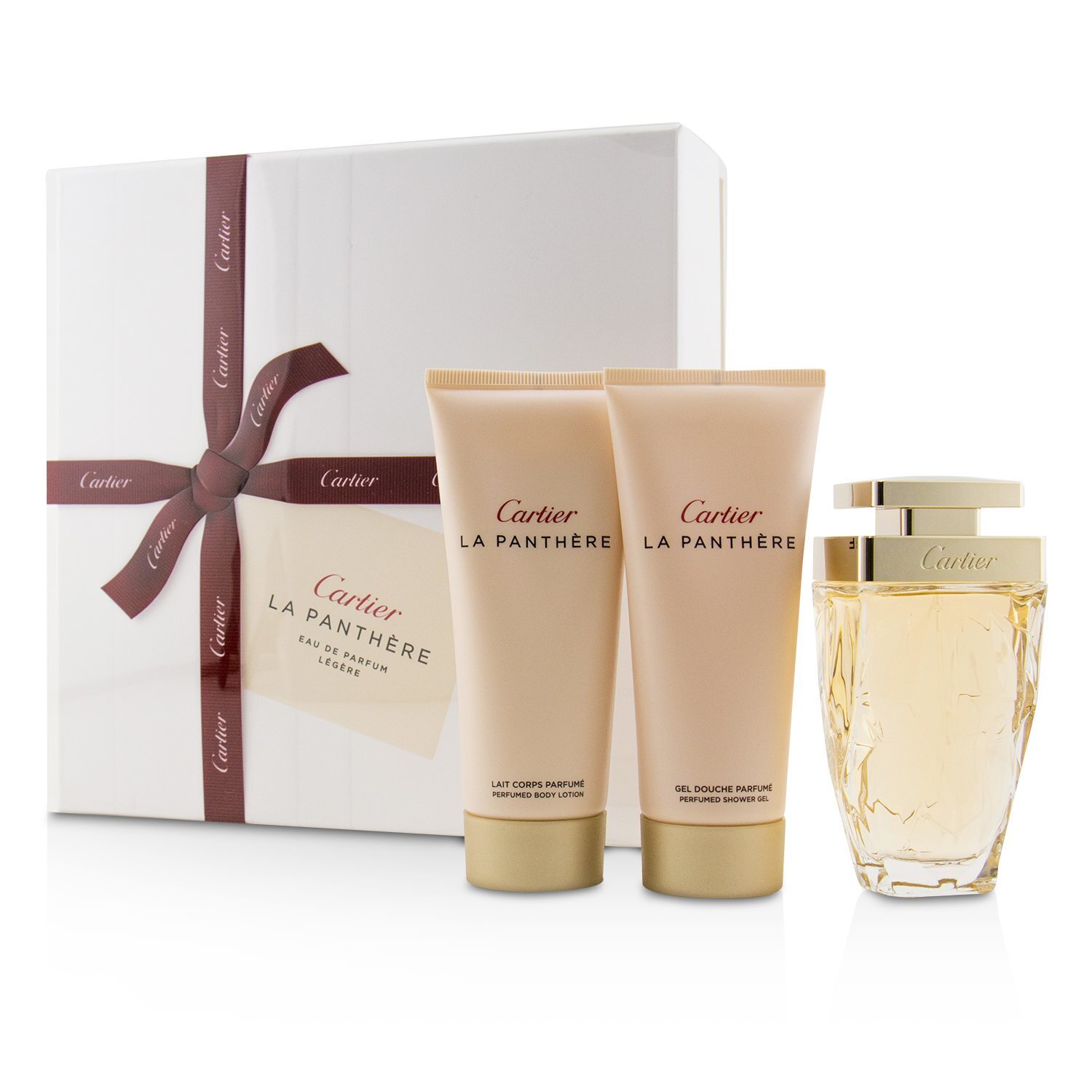 Cartier La Panthere Coffret: Eau De Parfum Legere Spray 75ml/2.5oz + Perfumed Body Lotion 100ml/3.3oz + Perfumed Shower Gel 100ml/3.3oz 3pcs