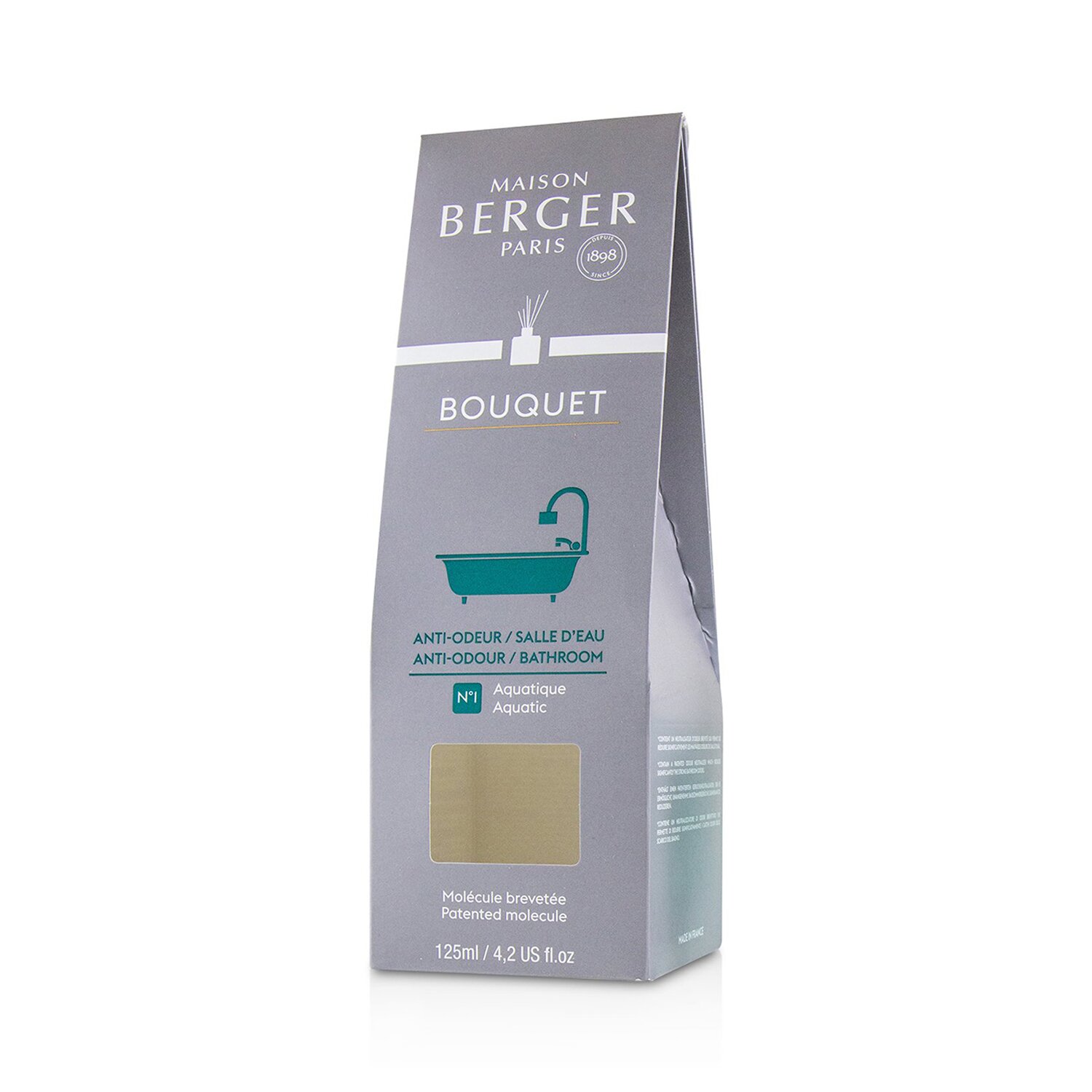 Lampe Berger (Maison Berger Paris) باقة معطرة Functional Cube - مضاد رائحة الحمام N°1 (مائي) 125ml/4.2oz