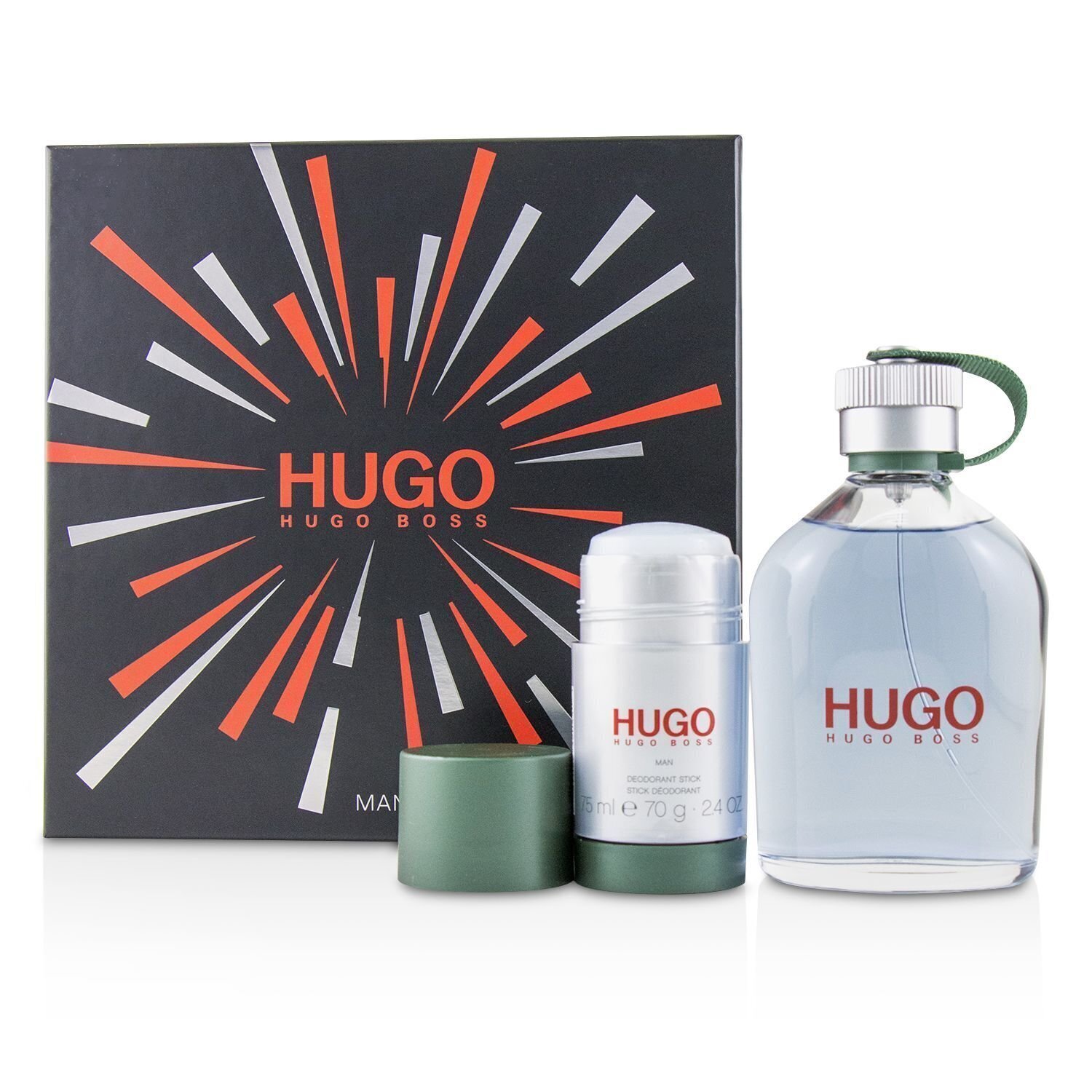 Hugo Boss مجموعة Hugo: ماء تواليت سبراي 200مل/6.7 أوقية + إصبع مزيل تعرق 75مل/2.4 أوقية 2pcs