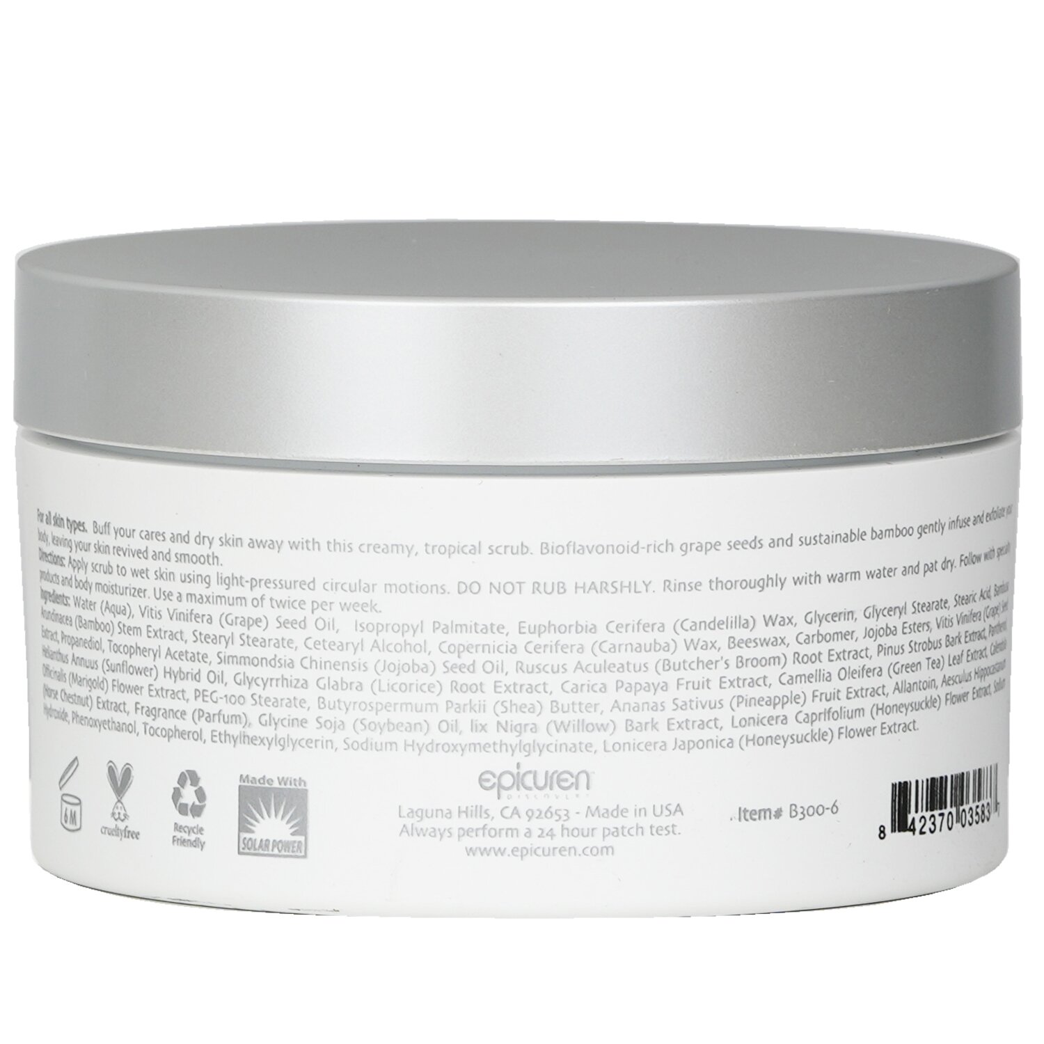 Epicuren Peeling do ciała Papaya Pineapple Bamboo Body Polish 190g/6.7oz