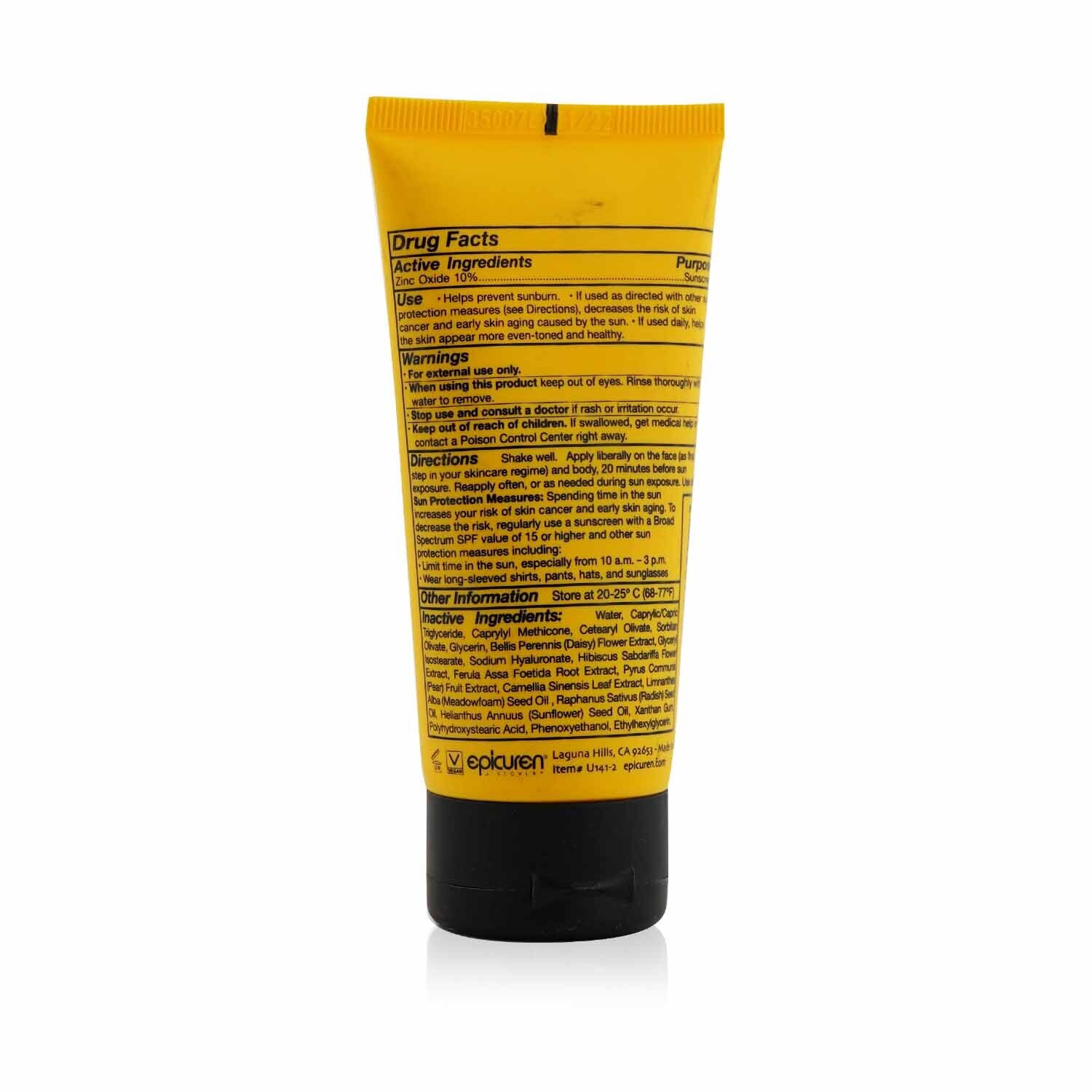 Epicuren Zinc Oxide Perfecting Sunscreen SPF 27 74ml/2.5oz