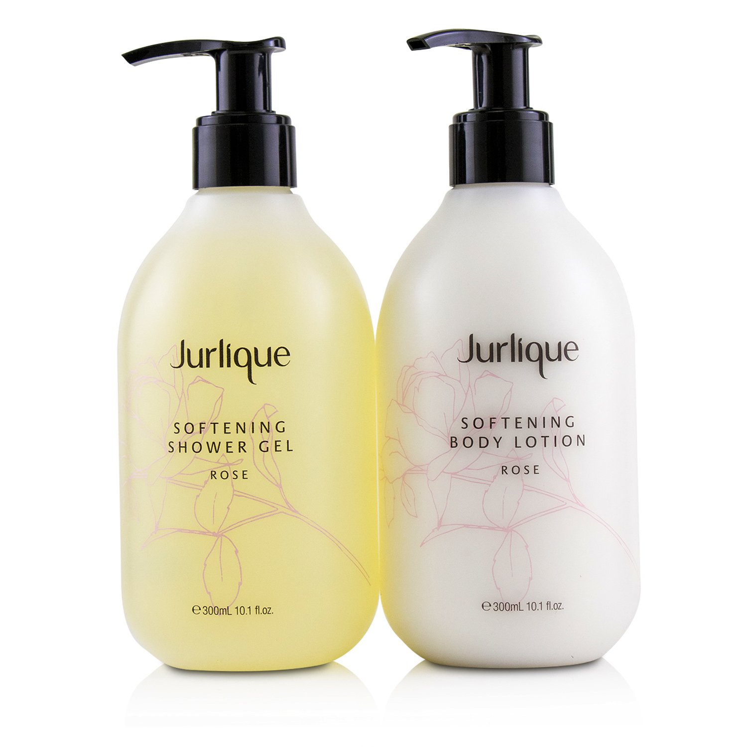 Jurlique Rose Body Duo Set: Softening Rose Shower Gel 300 ml+ Rose Softening Body Lotion 300 ml 2pcs