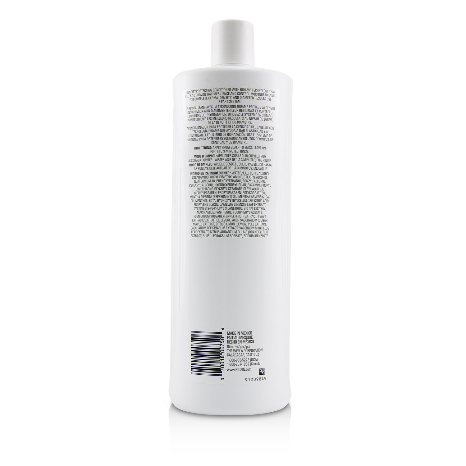 Nioxin Density System 4 Scalp Therapy Conditioner (Colored Hair, Progressed Thinning, Color Safe) 1000ml/33.8oz