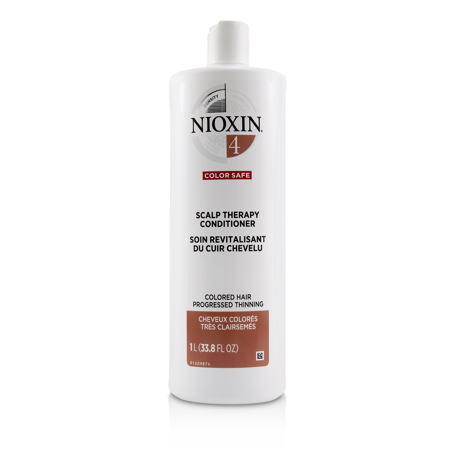 Nioxin Density System 4 Acondicionador Terapia de Cuero Cabelludo (Cabello Tinturado, Adelgazamiento Progresado, Seguro para el Color) 1000ml/33.8oz