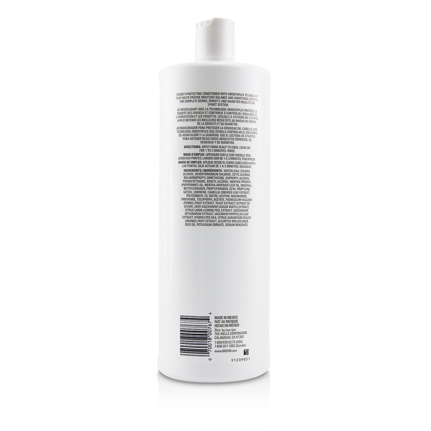 Nioxin Density System 5 Scalp Therapy Conditioner (שיער שטופל בכימיקלים, הדלדלות קלה, בטיחותי לצבע השיער) מרכך 1000ml/33.8oz