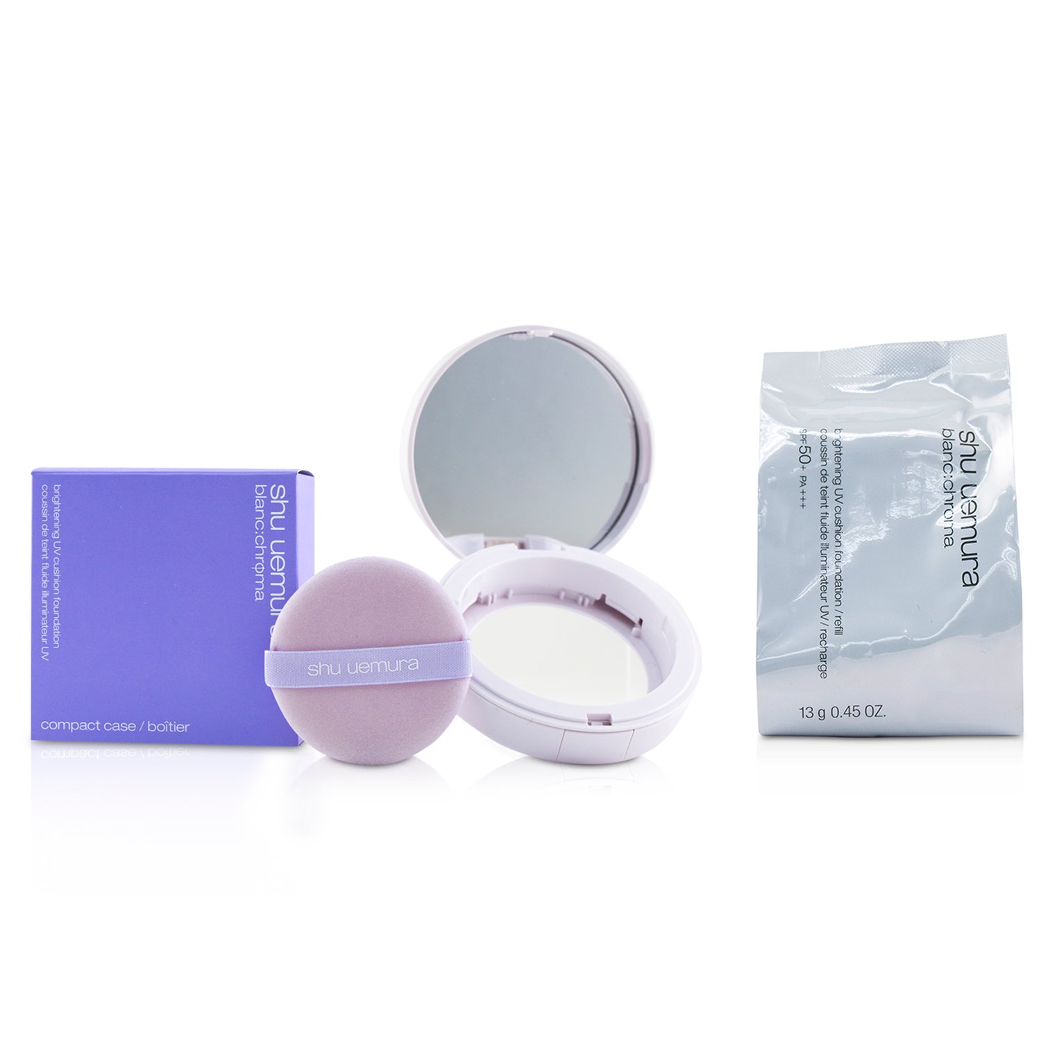 シュウウエムラ Shu Uemura Blanc:Chroma Brightening UV Cushion Foundation SPF 50 (Case + Refill) 13g/0.45oz