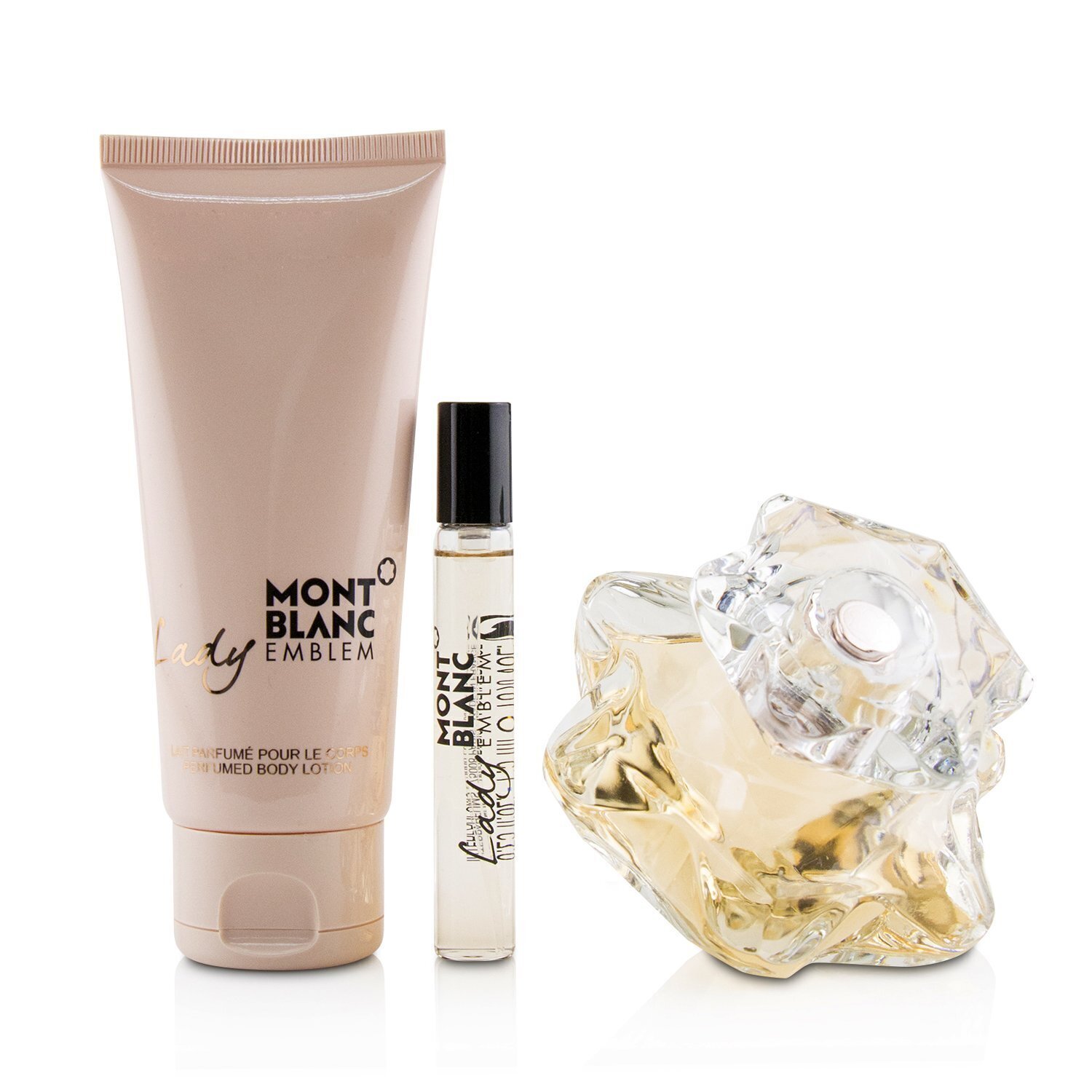 Montblanc Lady Emblem Coffret: Eau De Parfum Spray 75ml/2.5oz + Perfumed Body Lotion 100ml/3.3oz + Eau De Parfum Spray 7.5ml/0.25oz 3pcs