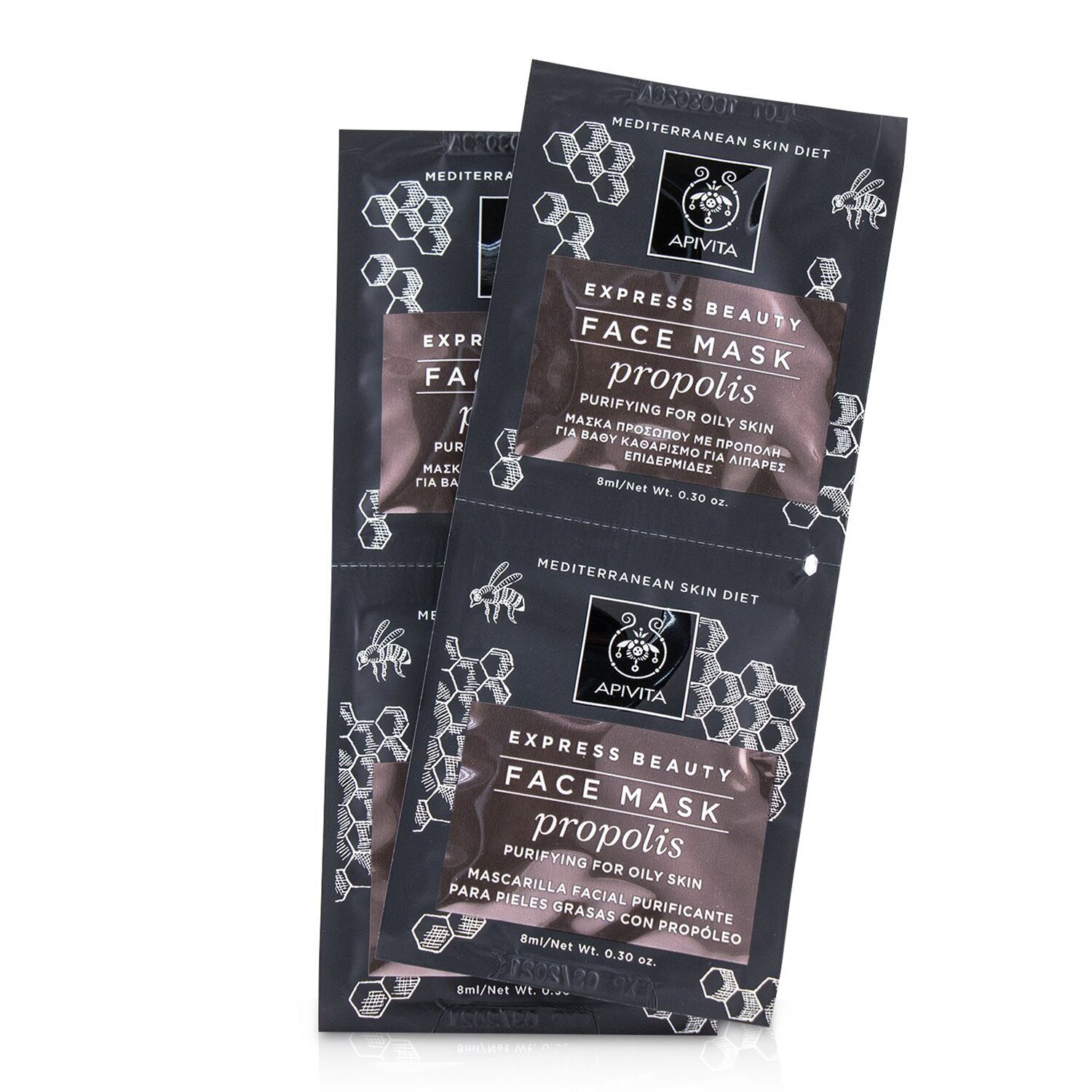 Apivita Express Beauty Face Mask with Propolis (Purifying For Oily Skin) 6x(2x8ml)