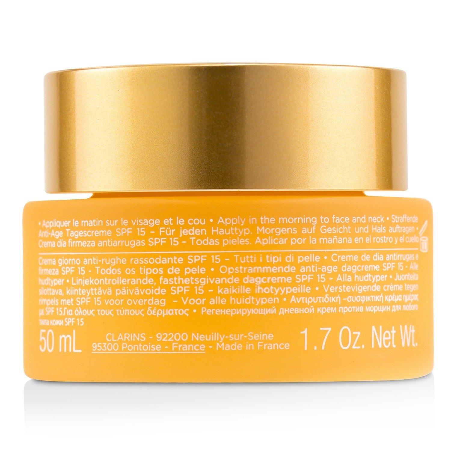 Clarins Extra-Firming Jour Crema de Día Reafirmante, Control de Arrugas SPF 15 - Todo Tipo de Piel (Sin Caja) 50ml/1.7oz