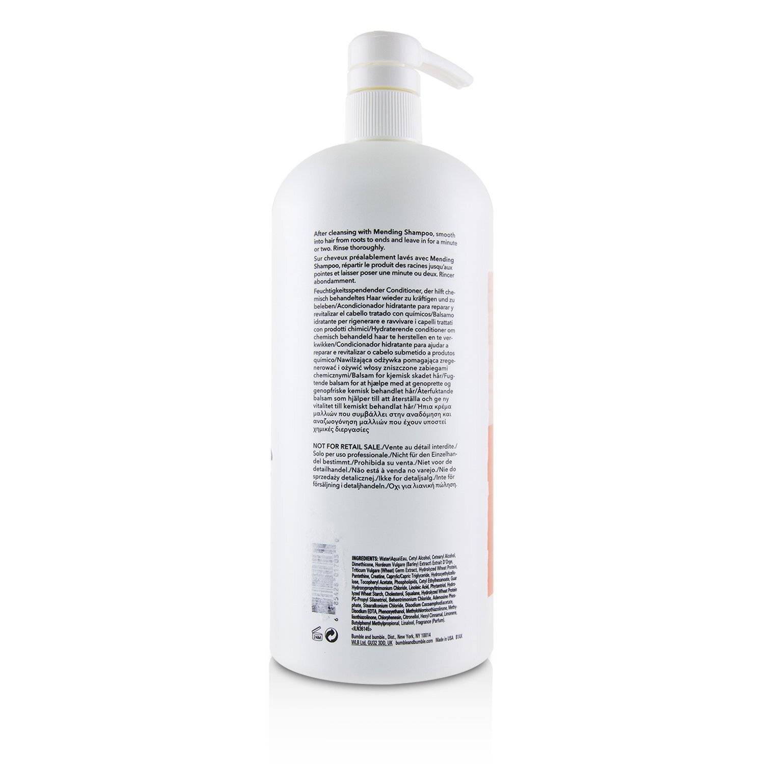 Bumble and Bumble Bb. Mending Conditioner - Farget, kjemisk behandlet eller rettet hår (Salongprodukt) 1000ml/33.8oz