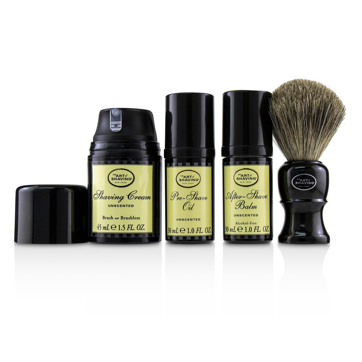 The Art Of Shaving The 4 Elements of the Perfect Shave Mid-Size Kit - Uparfymert (Pre-Shave Oil 30 ml + Shaving Cream 45 ml + After-Shave Balm 30 ml + Kost) 4pcs