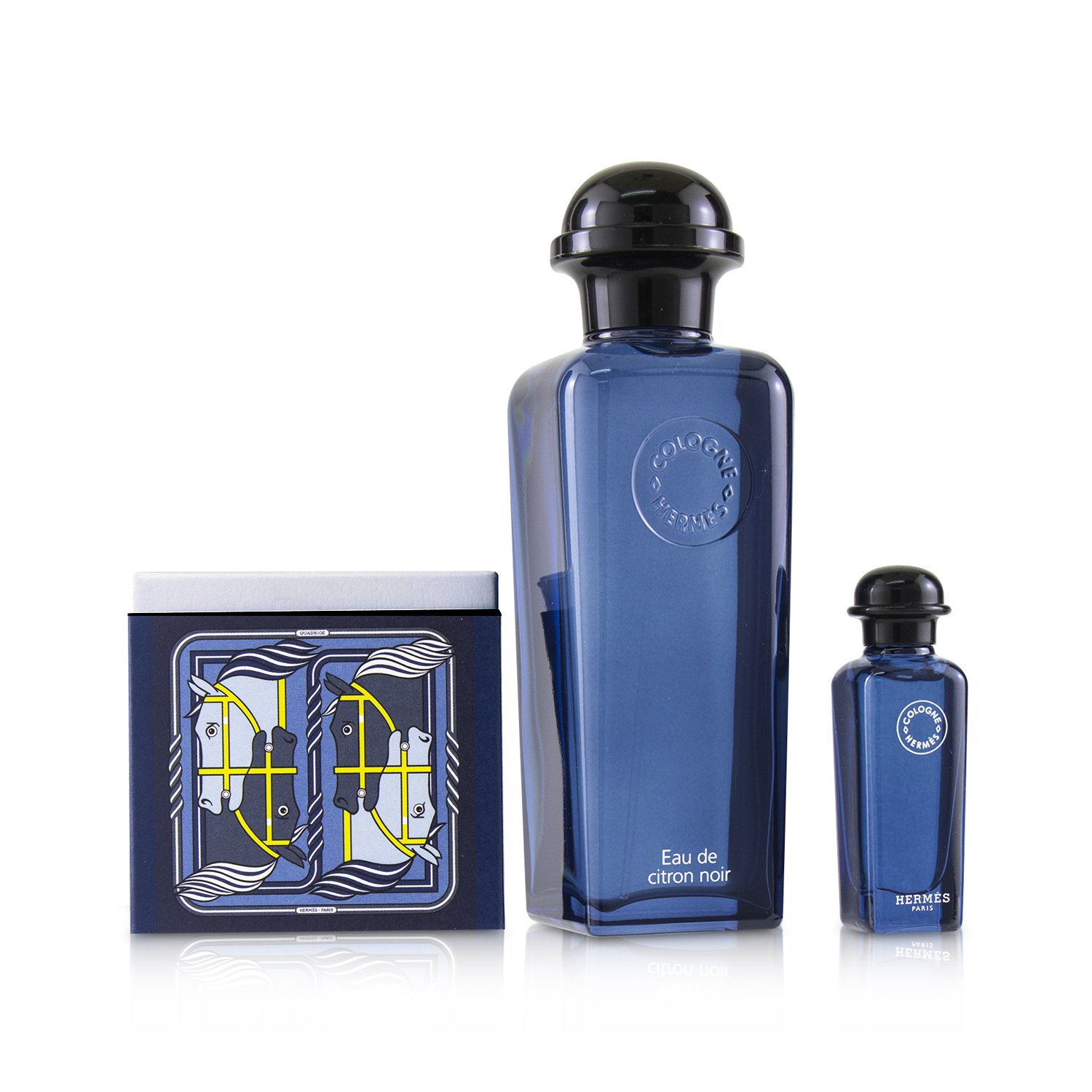 Hermes Eau De Citron Noir Coffret: Eau De Cologne Spray 100ml/3.3oz + Perfumed Soap 50g/1.7oz + Eau De Cologne 7.5ml/0.25oz 3pcs