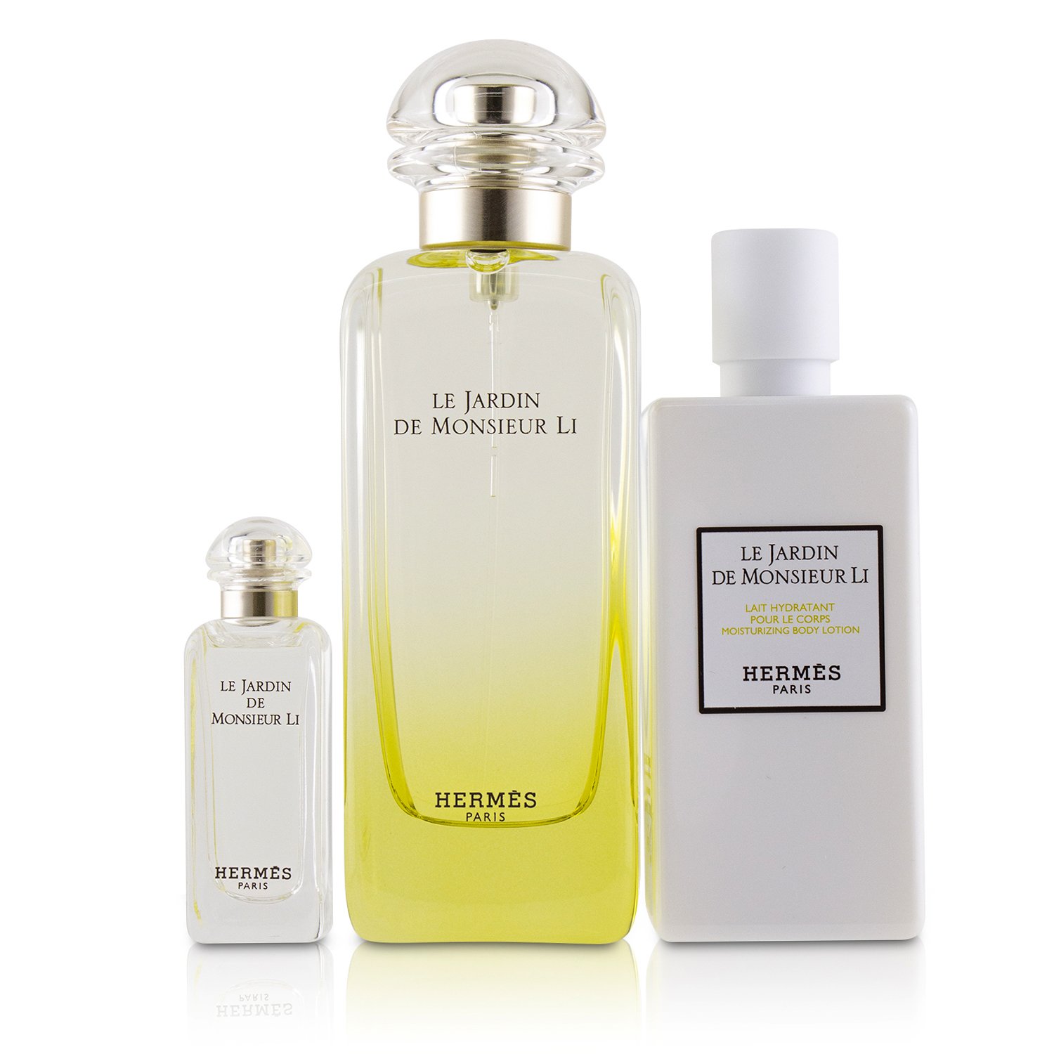 Hermes Le Jardin De Monsieur Li Coffret: Eau De Toilette Spray 100ml/3.3oz + Moisturizing Body Lotion 80ml/2.7oz + Eau De Toilette 7.5ml/0.25oz 3pcs