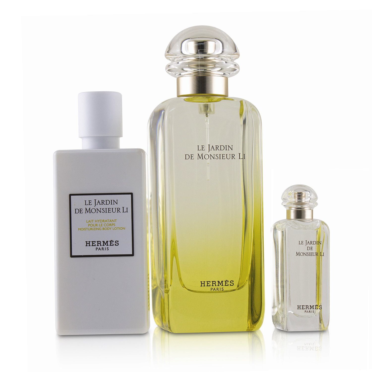 エルメス Hermes 李氏の庭 コフレ: EDT SP 100ml/3.3oz + ボディローション 80ml/2.7oz + EDT 7.5ml/0.25oz 3pcs