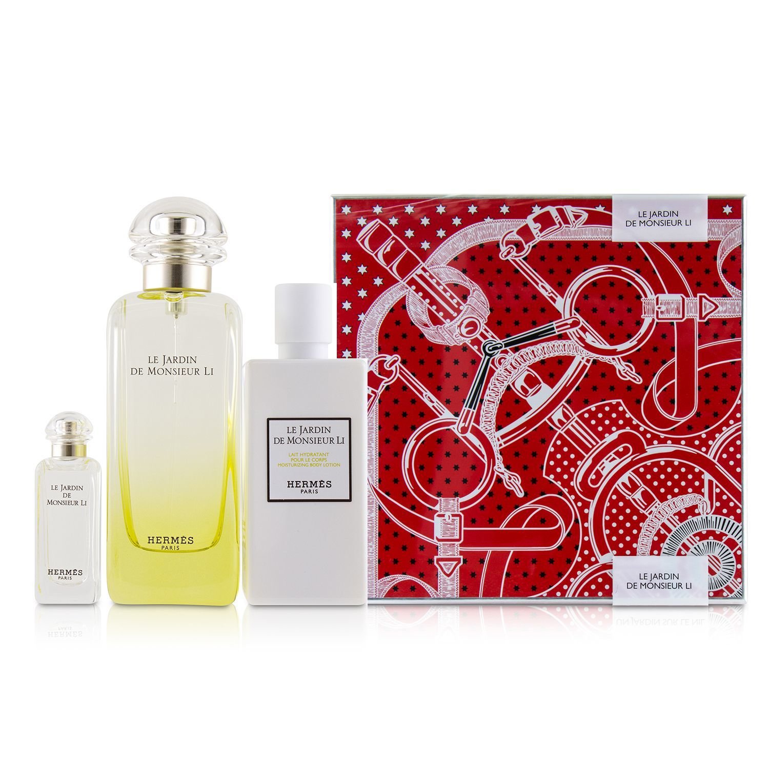 Hermes Le Jardin De Monsieur Li Coffret: Eau De Toilette Spray 100ml/3.3oz + Moisturizing Body Lotion 80ml/2.7oz + Eau De Toilette 7.5ml/0.25oz 3pcs