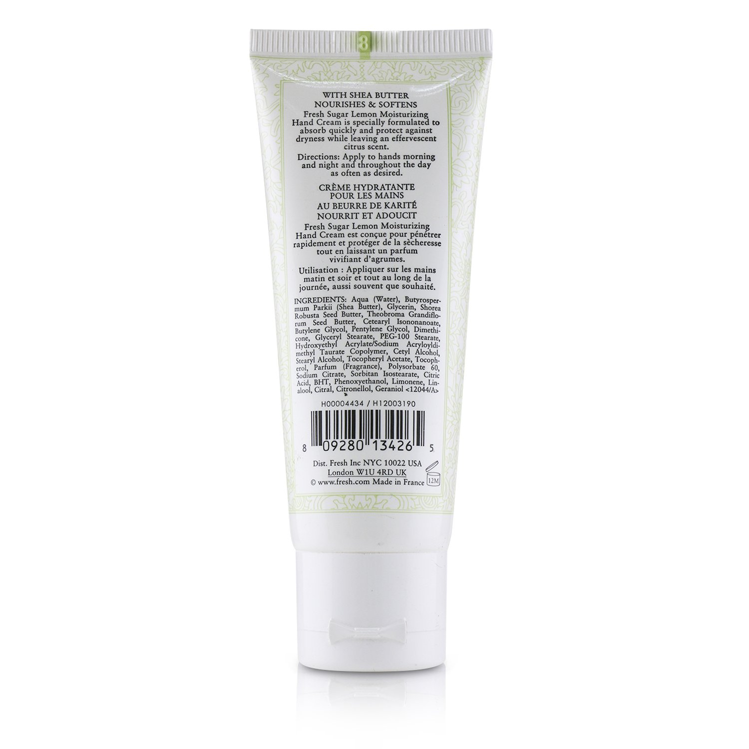 Fresh Crema de Manos Hidratante de Azúcar Limón 30ml/1oz