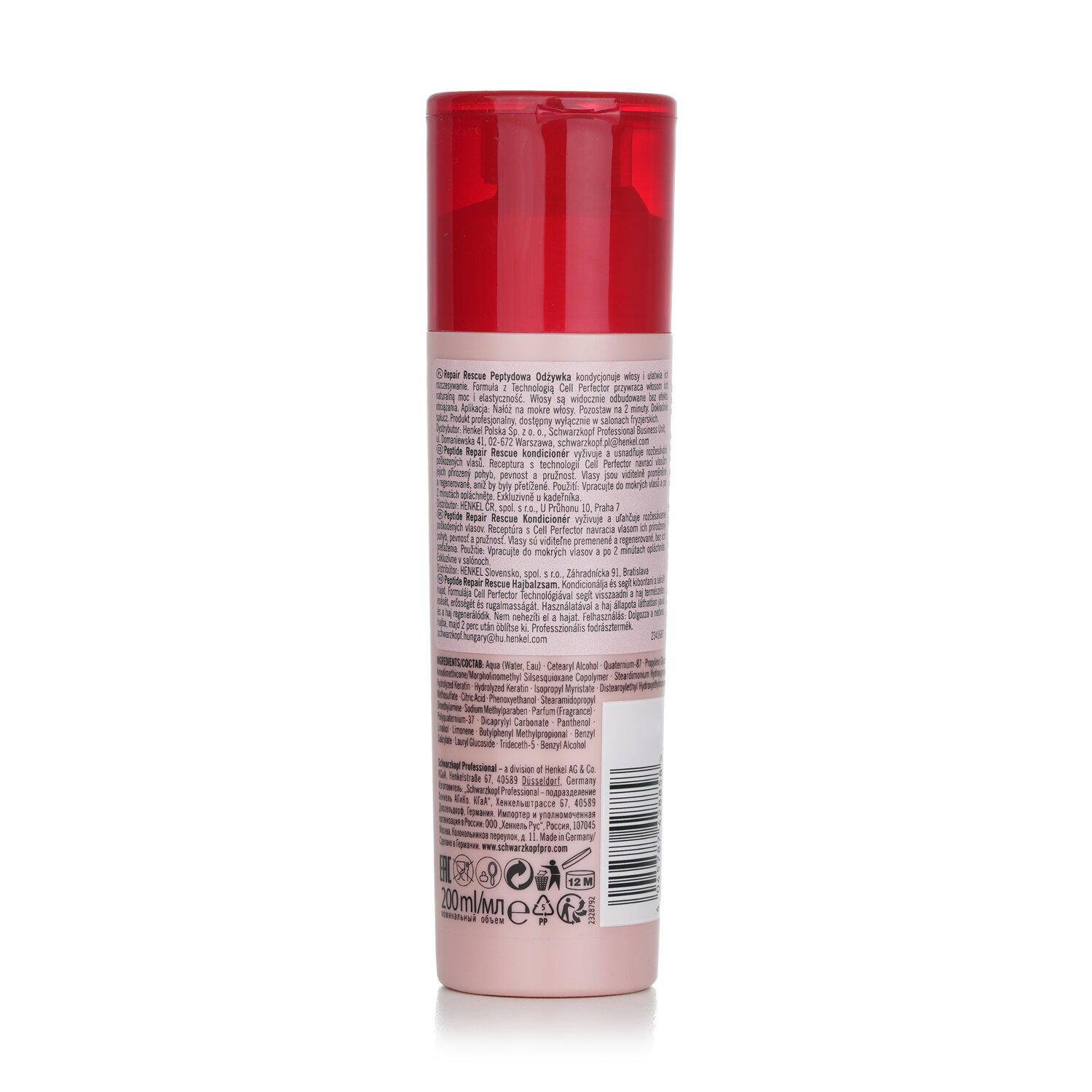 Schwarzkopf BC Bonacure Peptide Repair Rescue Conditioner (For Damaged Hair) 200ml/6.7oz