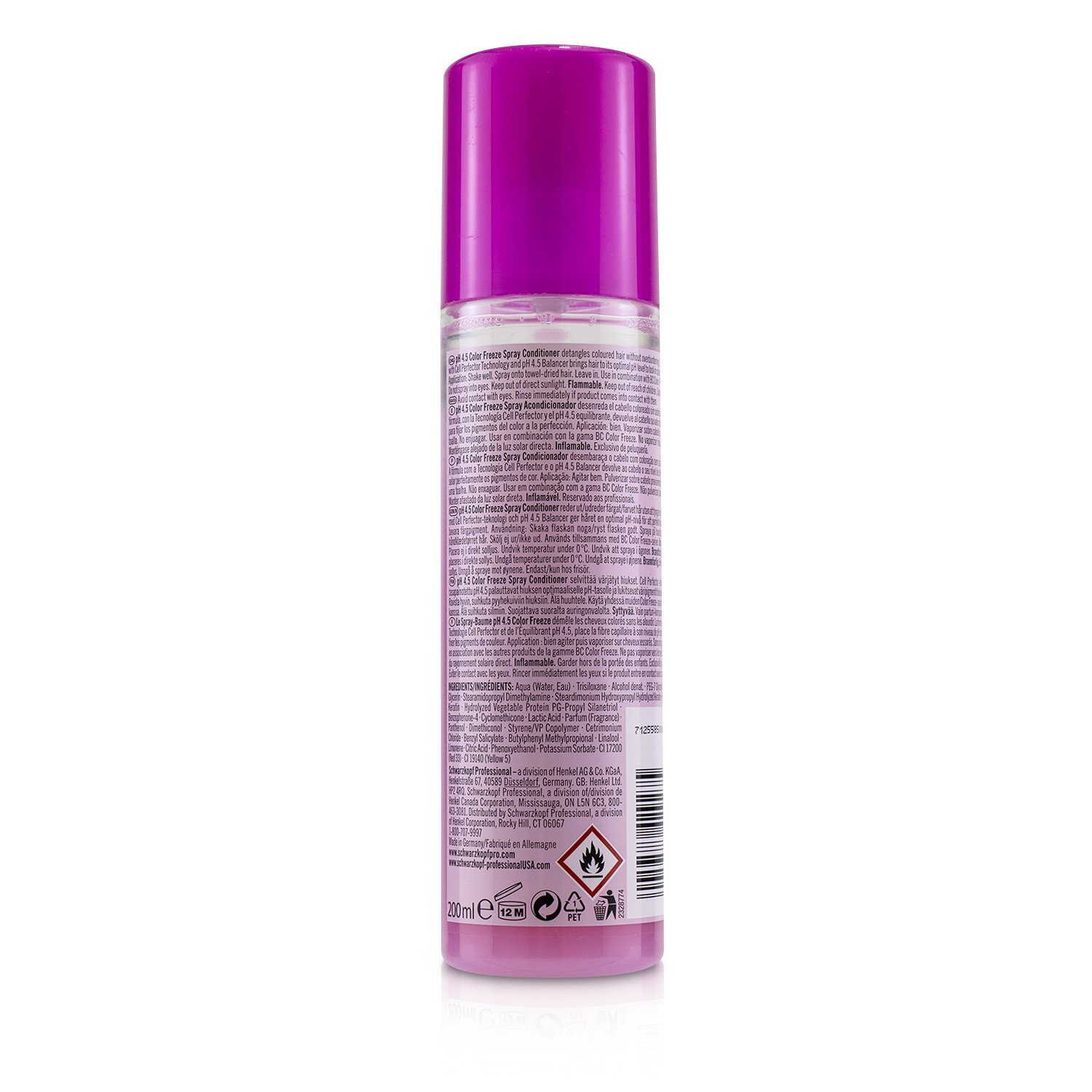 Schwarzkopf BC Bonacure pH 4.5 Color Freeze Spray Conditioner (For Coloured Hair) 200ml/6.7oz