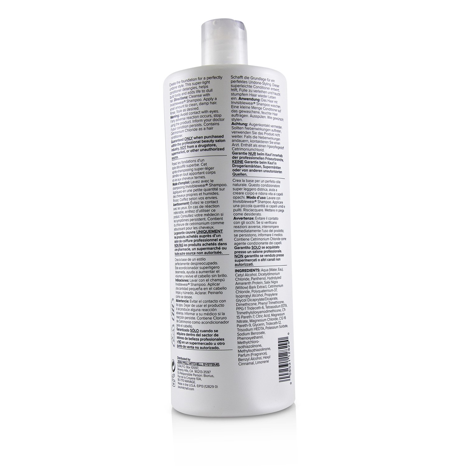 Paul Mitchell Invisiblewear Кондиционер (Создает Текстуру и Объем) 1000ml/33.8oz