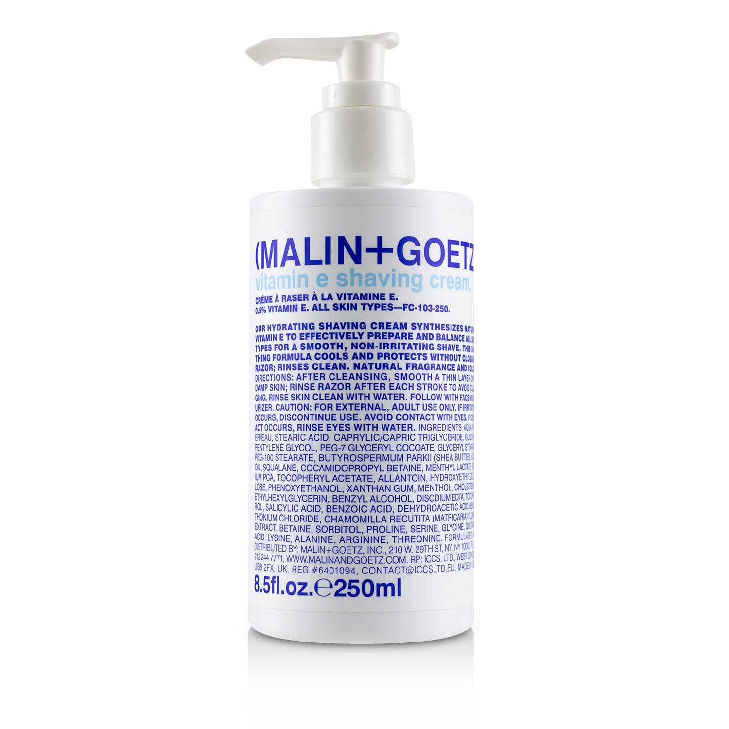 MALIN+GOETZ Vitamin E Shaving Cream 250ml/8.5oz