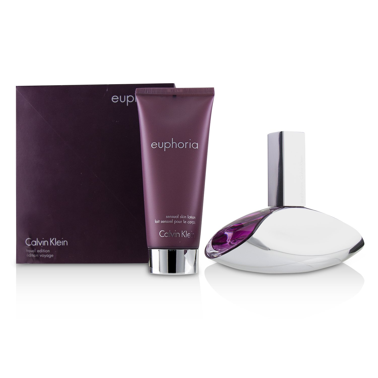 Calvin Klein Euphoria Coffret: Eau De Parfum Spray 100ml/3.4oz + Sensual Skin Lotion 100ml/3.4oz (Box Slightly Damaged) 2pcs