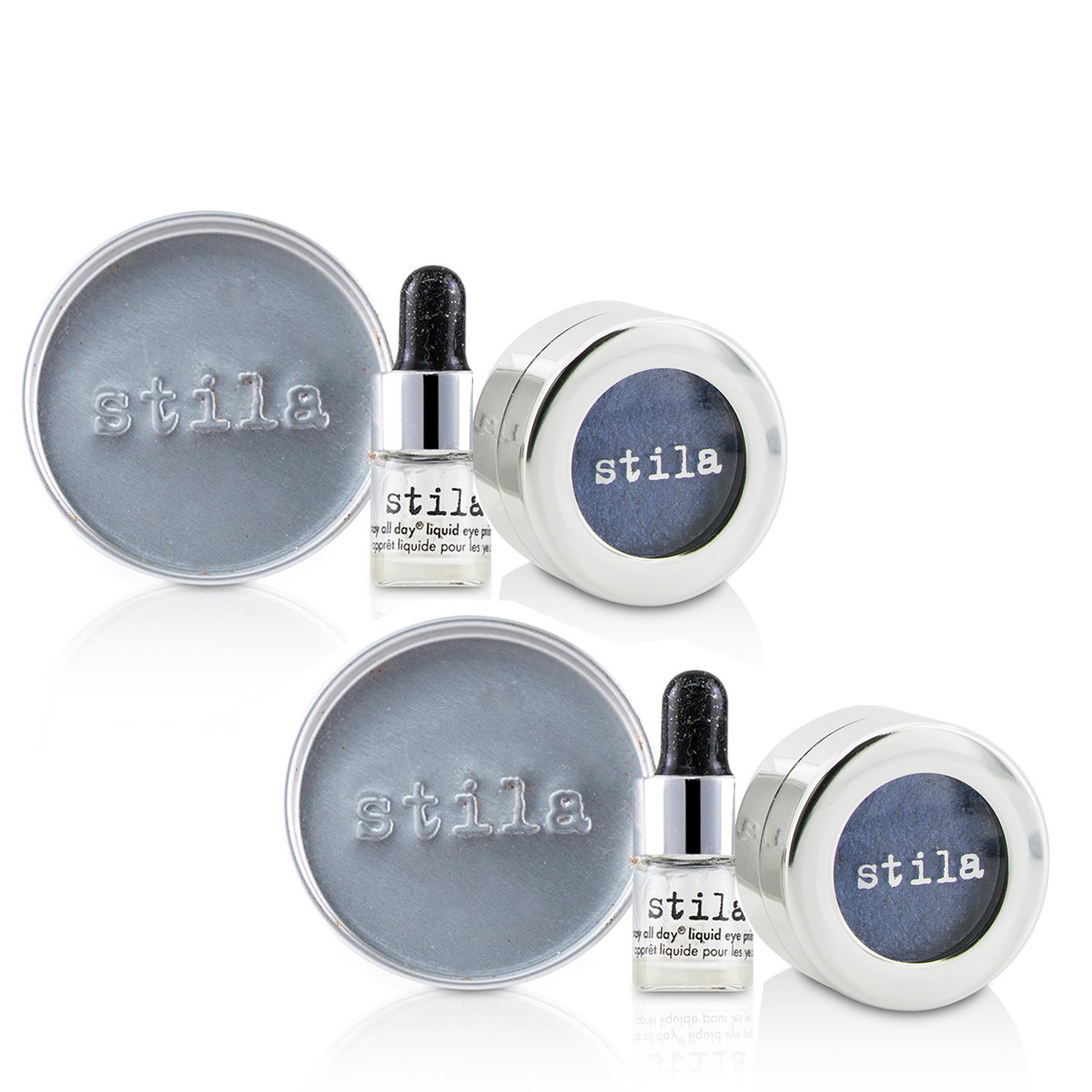 Stila ظلال عيون Magnificent Metals Foil Finish مع برايمر سائل صغير للعيون يدوم طوال النهار (عدد 2) 2x2pcs