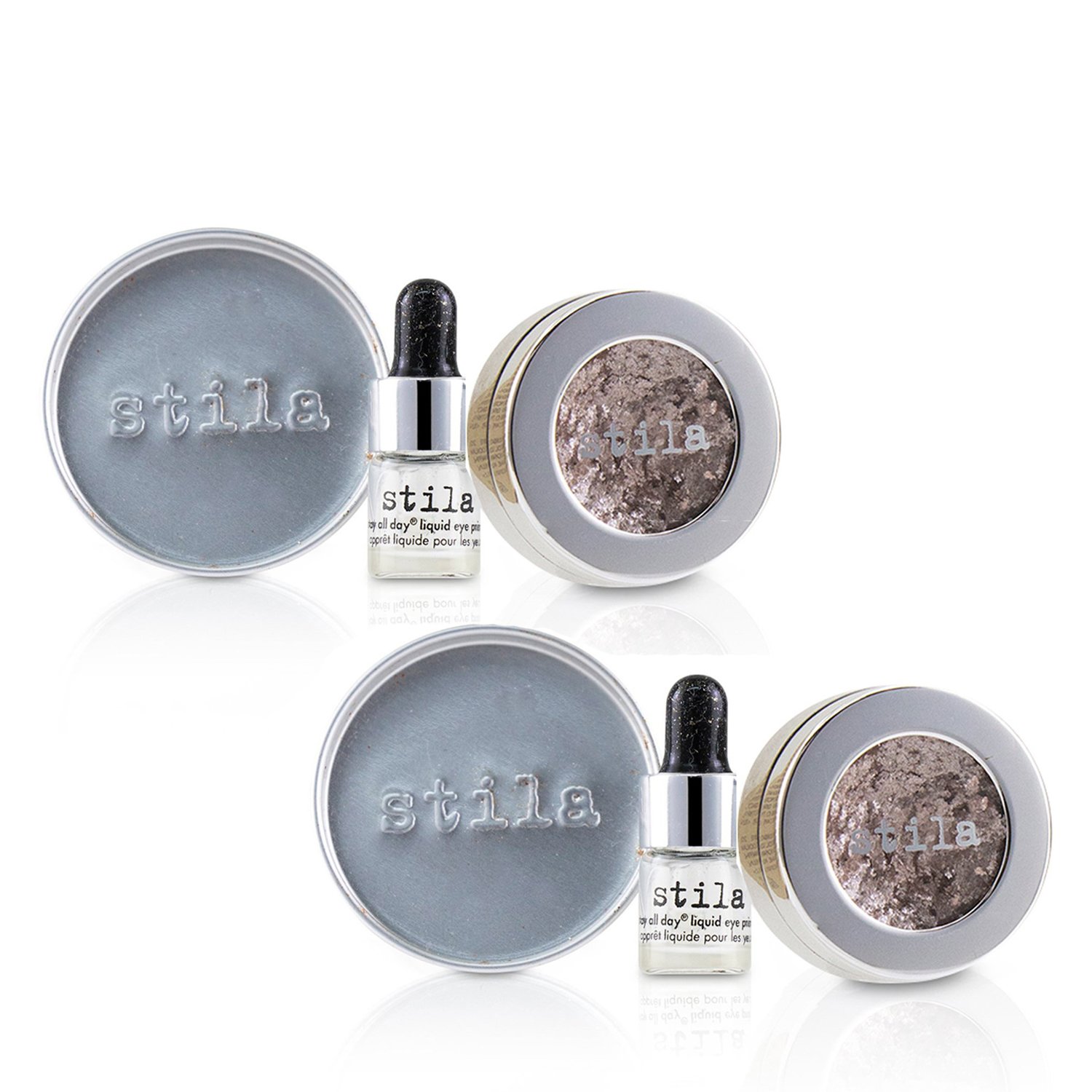 Stila Magnificent Metals Foil Finish Тени для Век с Mini Stay All Day Жидким Праймером для Глаз Двойная Упаковка 2x2pcs