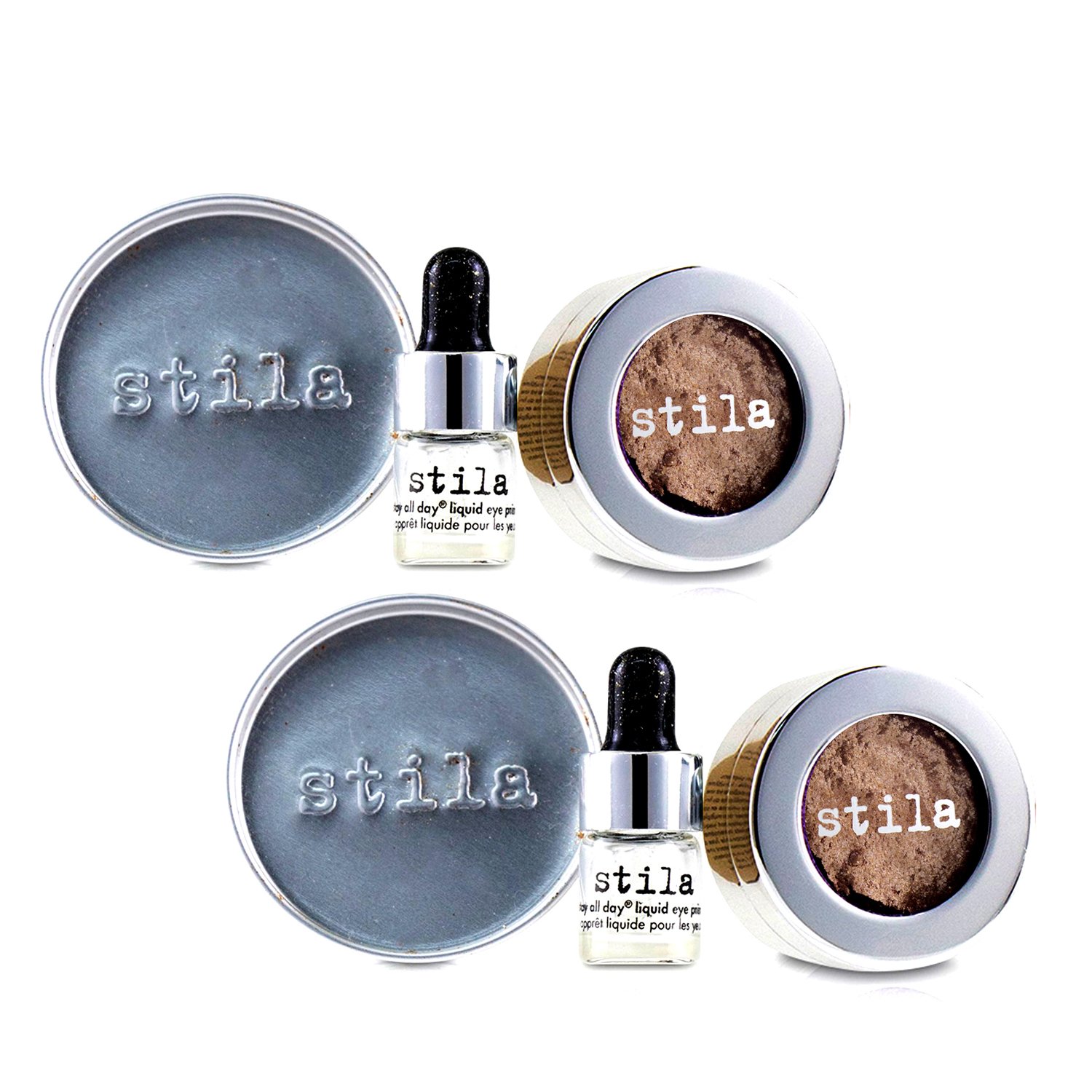 スティラ Stila Magnificent Metals Foil Finish Eye Shadow With Mini Stay All Day Liquid Eye Primer Duo Pack 2x2pcs