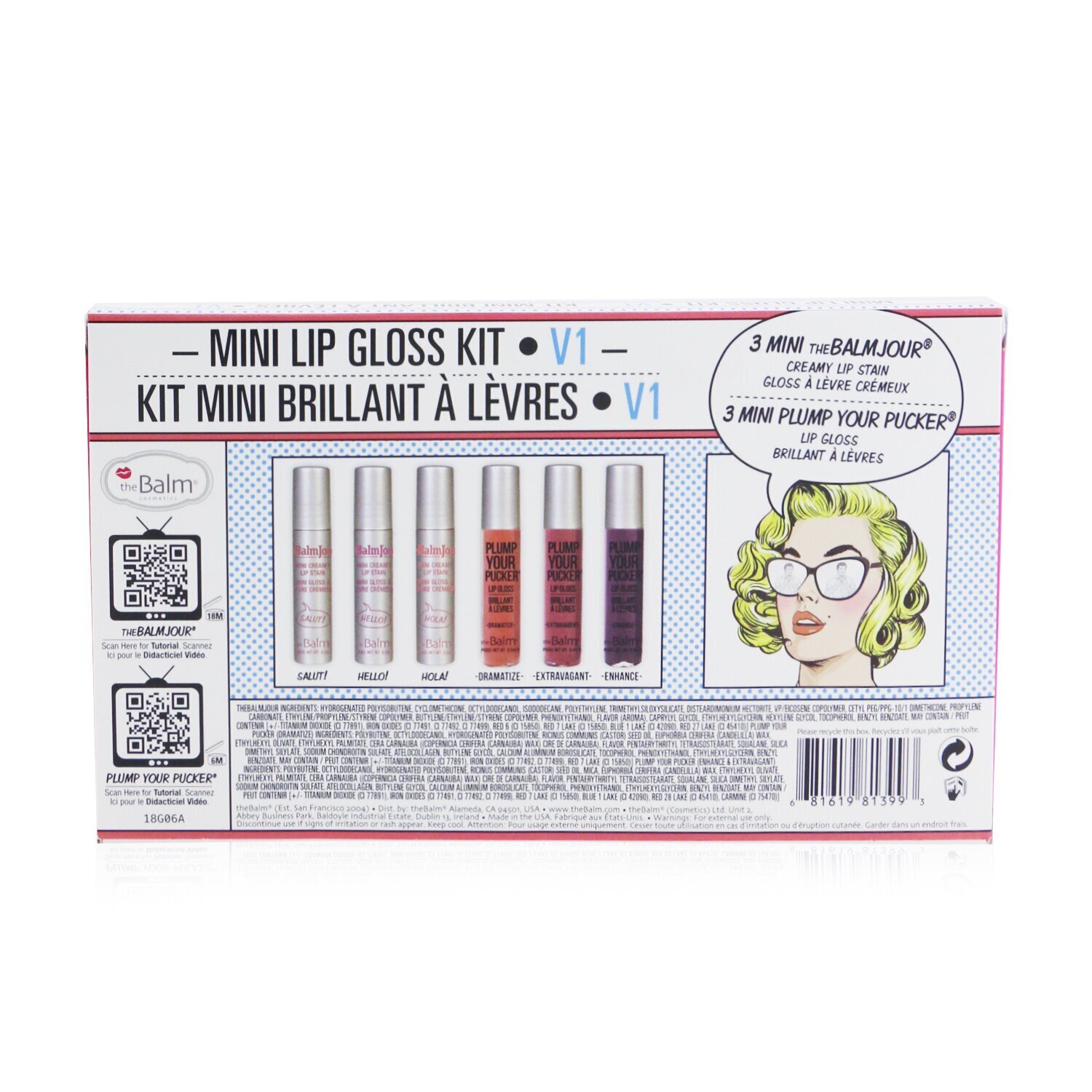 TheBalm Mini Lip Gloss Kit 6pcs