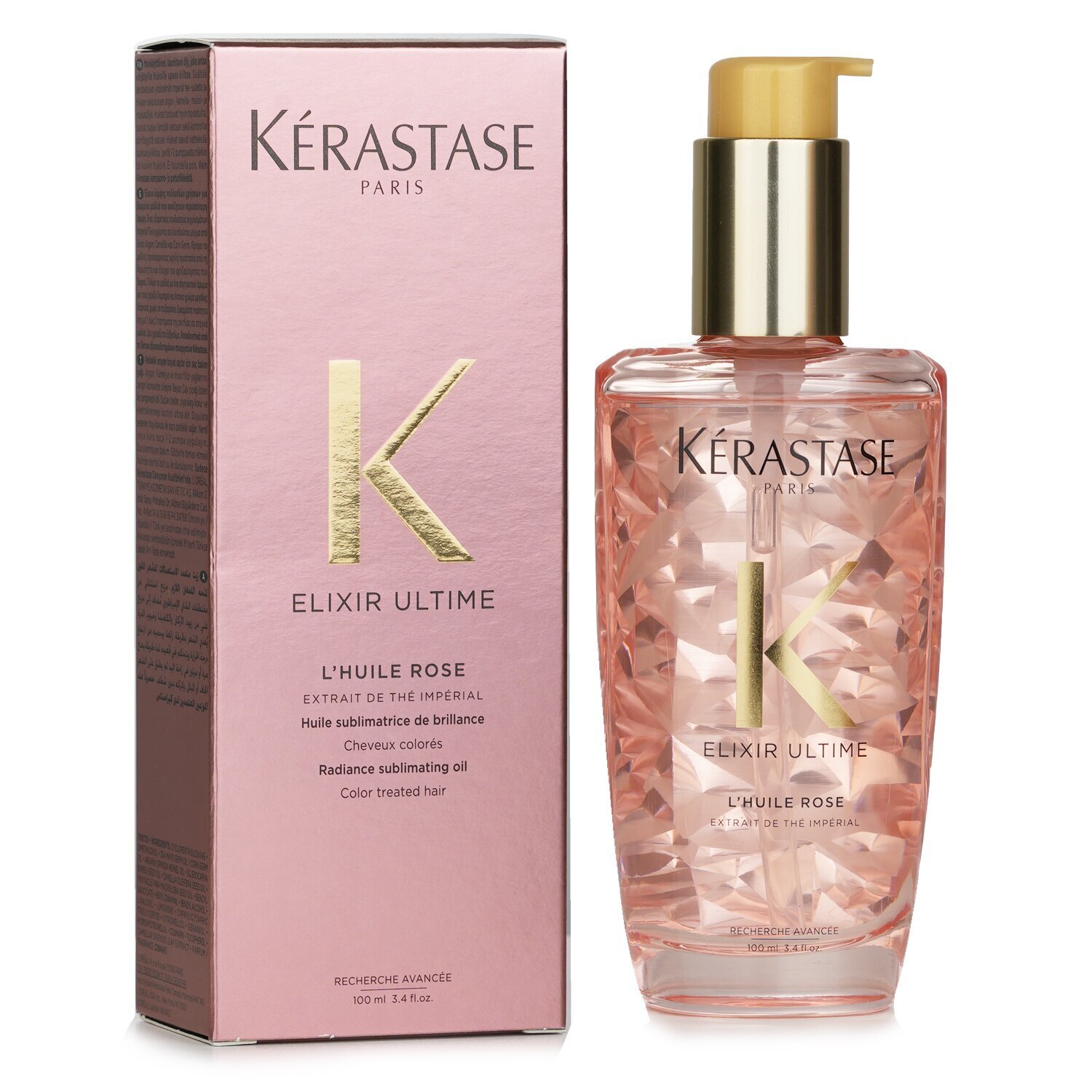 Kerastase Elixir Ultime L'Huile Rose Radiance Sublimating Oil (Color Treated Hair) 100ml/3.4oz