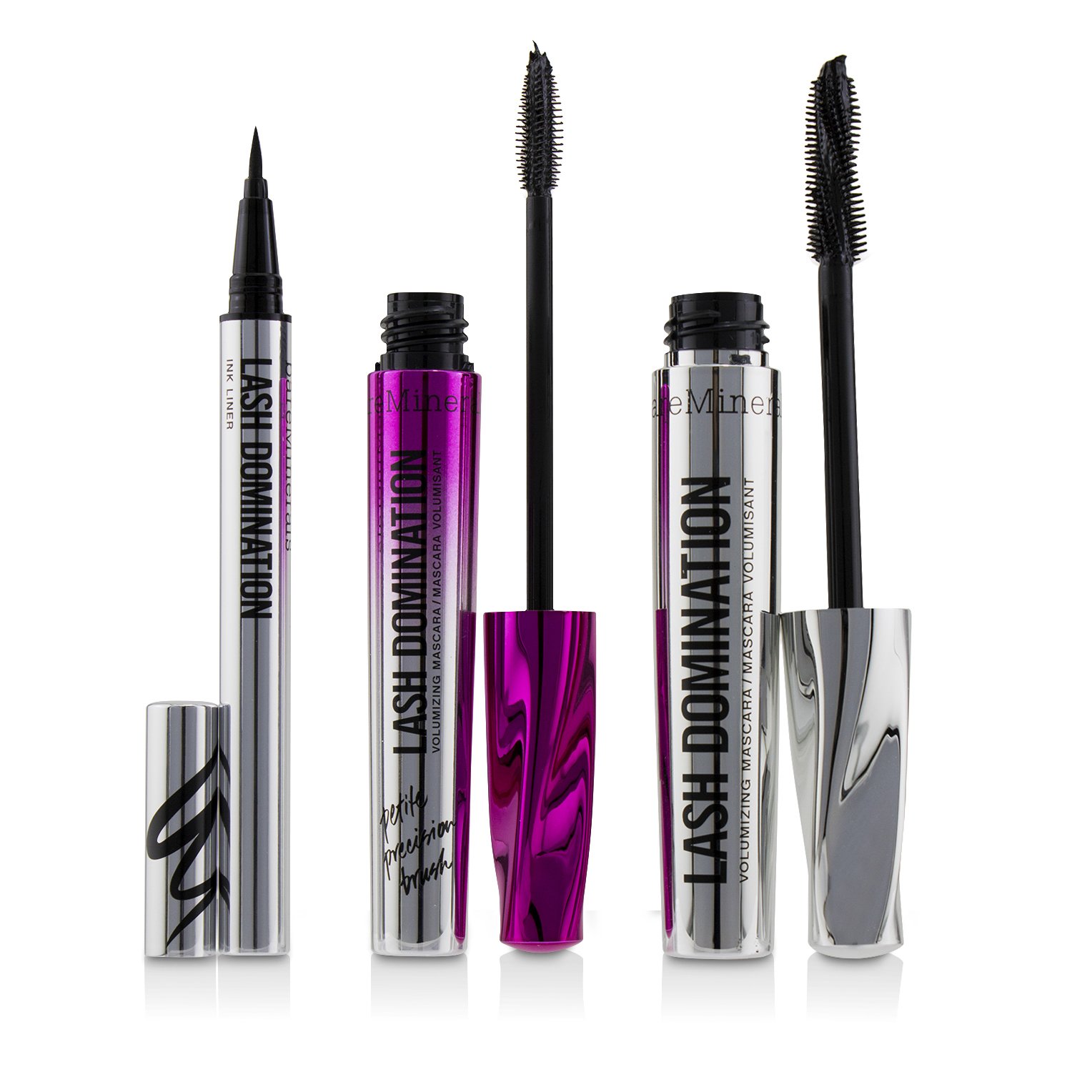 BareMinerals Lash Domination Volumizing Mascara & Ink Liner Trio (2x Mascara, 1x Eyeliner) 3pcs