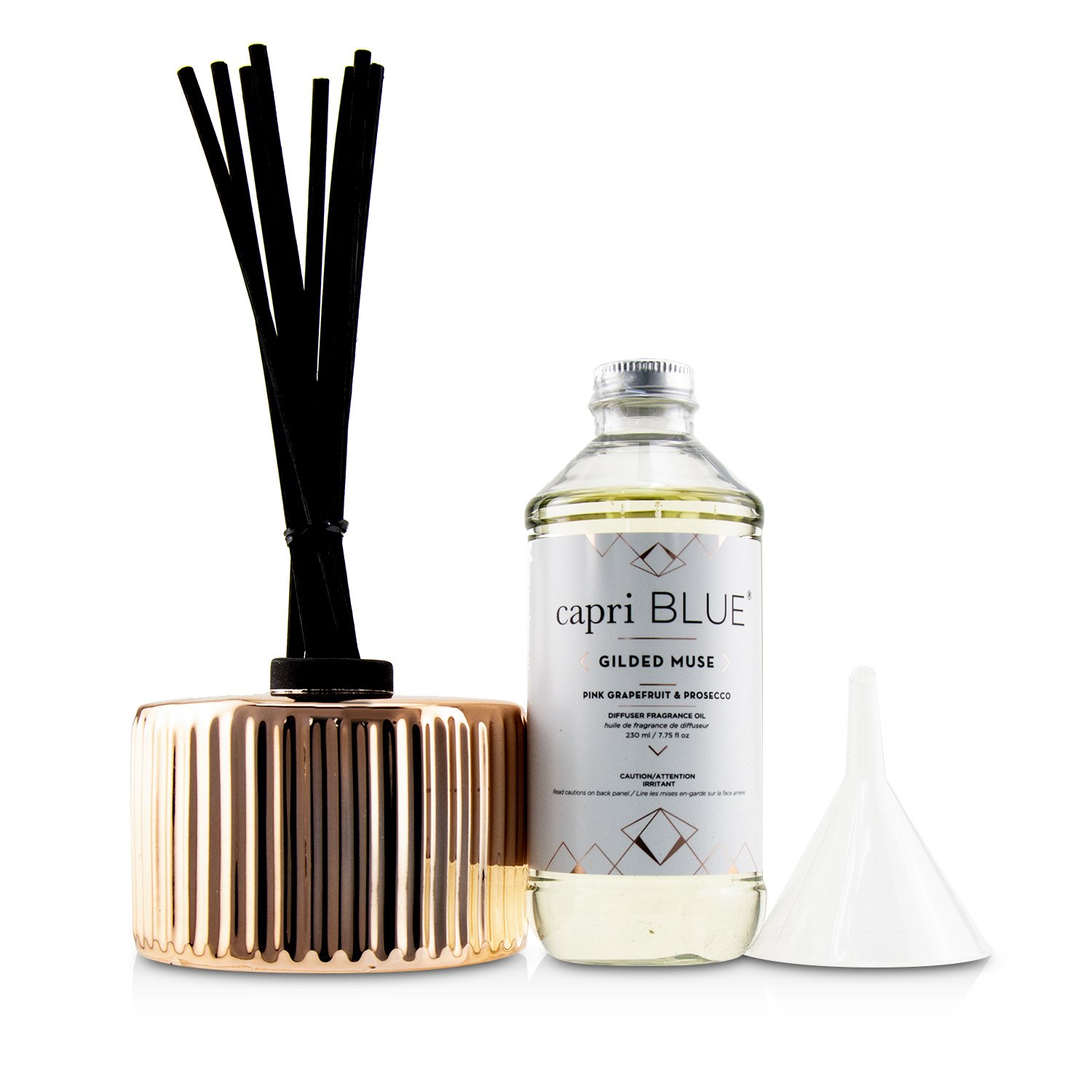 Capri Blue Gilded Muse Reed Diffuser - Pink Grapefruit & Prosecco 230ml/7.75oz