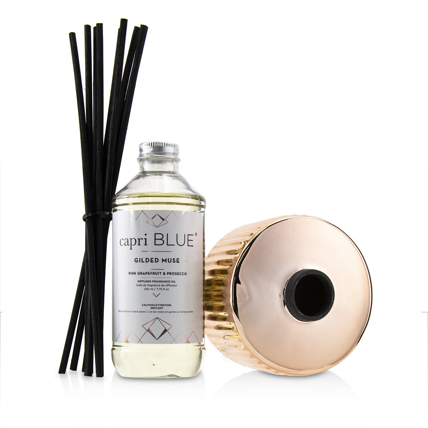 Capri Blue Gilded Muse Reed Diffuser - Pink Grapefruit & Prosecco 230ml/7.75oz