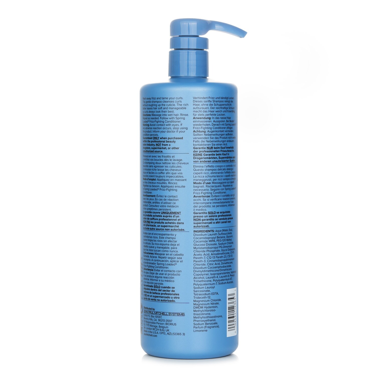 Paul Mitchell Spring Loaded Champú Combatidor de Frizz (Limpia Rizos, Doma Frizz) 710ml/24oz