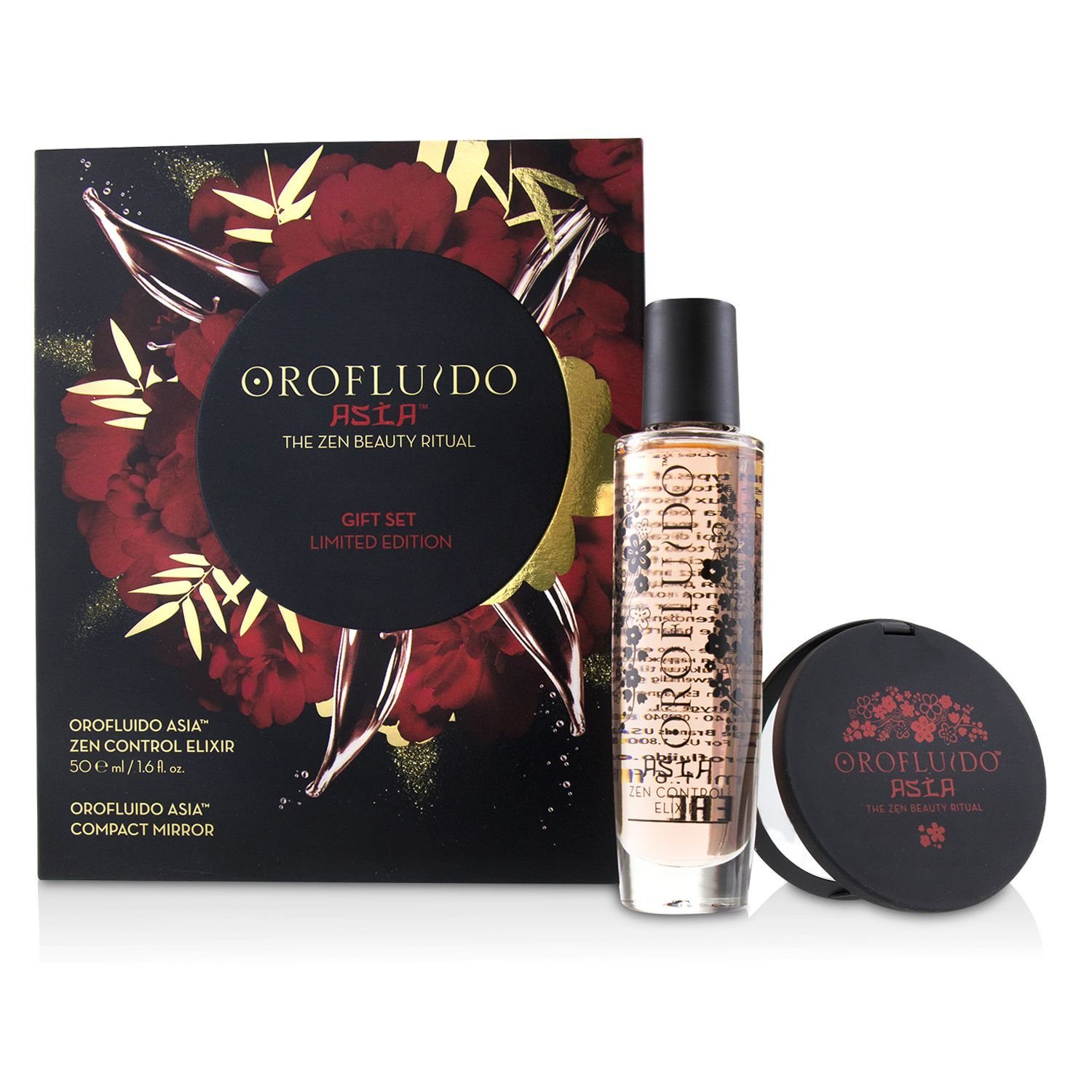 Orofluido Asia The Zen Beauty Ritual Limited Edition Gift Set: Asia Zen Control Elixir 50ml + Compact Mirror 2pcs