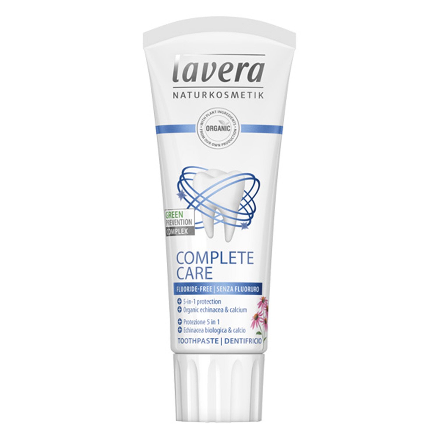 Lavera Toothpaste (Complete Care) - With Organic Echinacea & Calcium (Fluoride-Free) 75ml/2.5oz