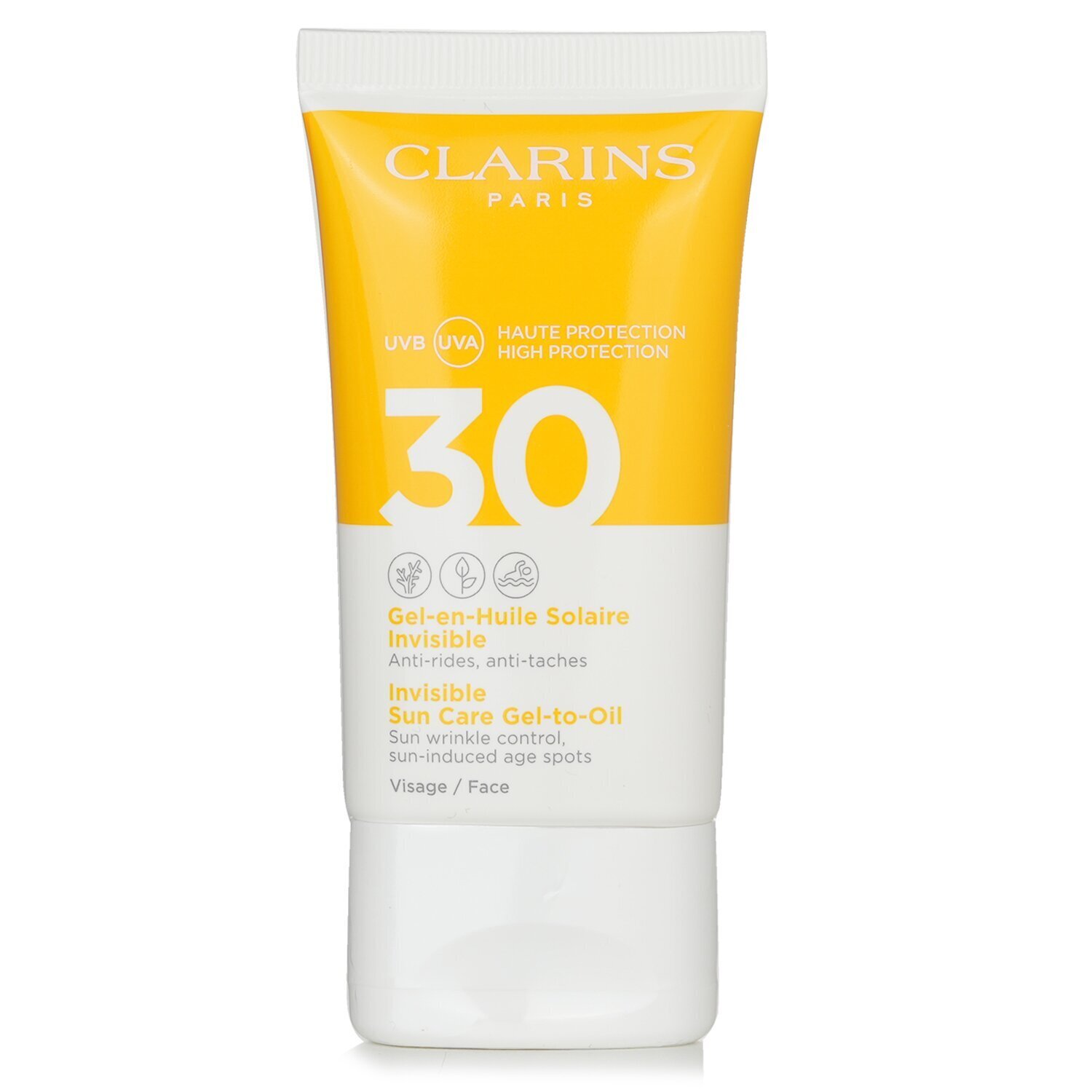 Clarins زيت جل للعناية الشمسية Invisible للوجه SPF 30 50ml/1.7oz