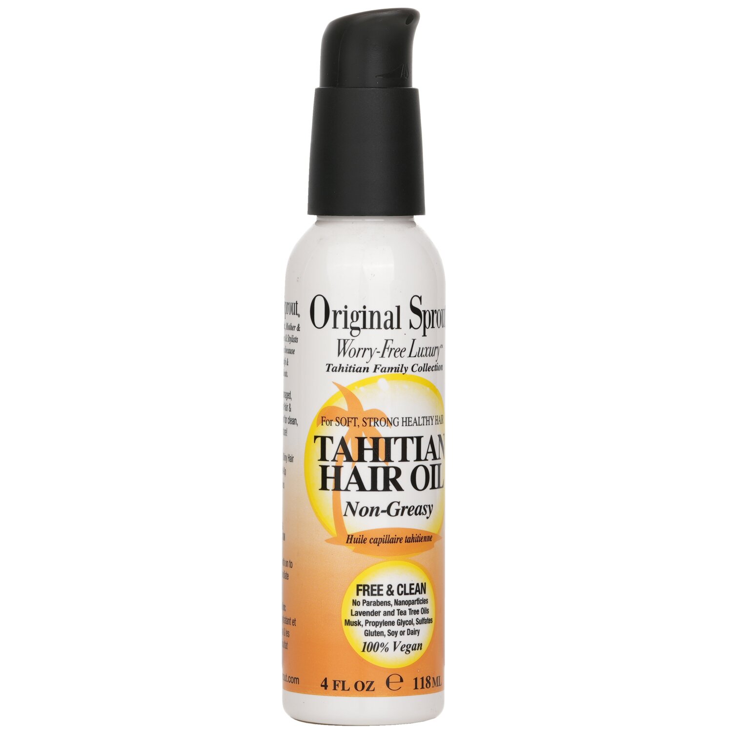 Original Sprout Tahitian Family Collection Tahitian Hair Oil (For Soft, Strong Healthy Hair) 118ml/4oz