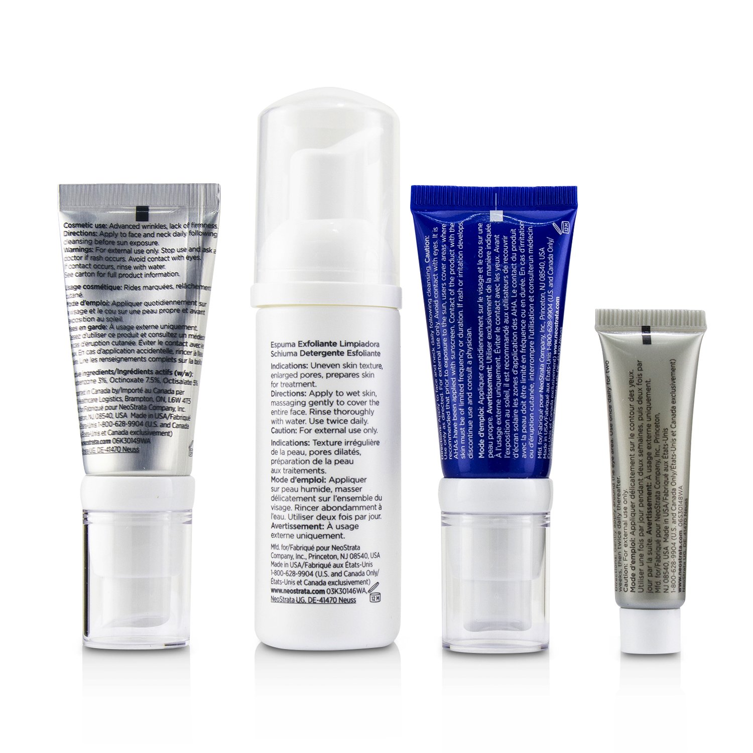 Neostrata Skin Active Derm Actif Repair - Comprehensive Antiaging System: Exfoliating Wash + Cellular Restoration + Matrix Support SPF 30 + Intensive Eye Therapy 4pcs