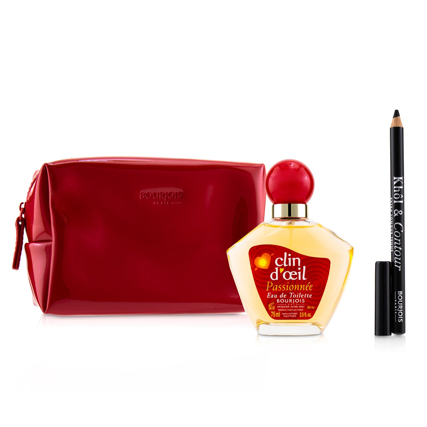 Bourjois Passionnee Coffret: Eau De Toilette Spray 75ml + Khol & Contour Eyeliner Pencil 2pcs+1Bag