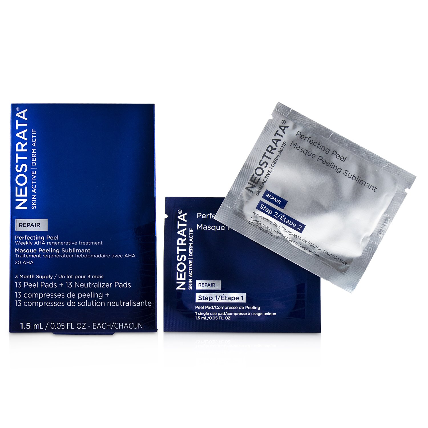 Neostrata Skin Active Derm Actif Repair - Peel Perfeccionante 20 AHA (Surtido de 3 Meses) 26pads