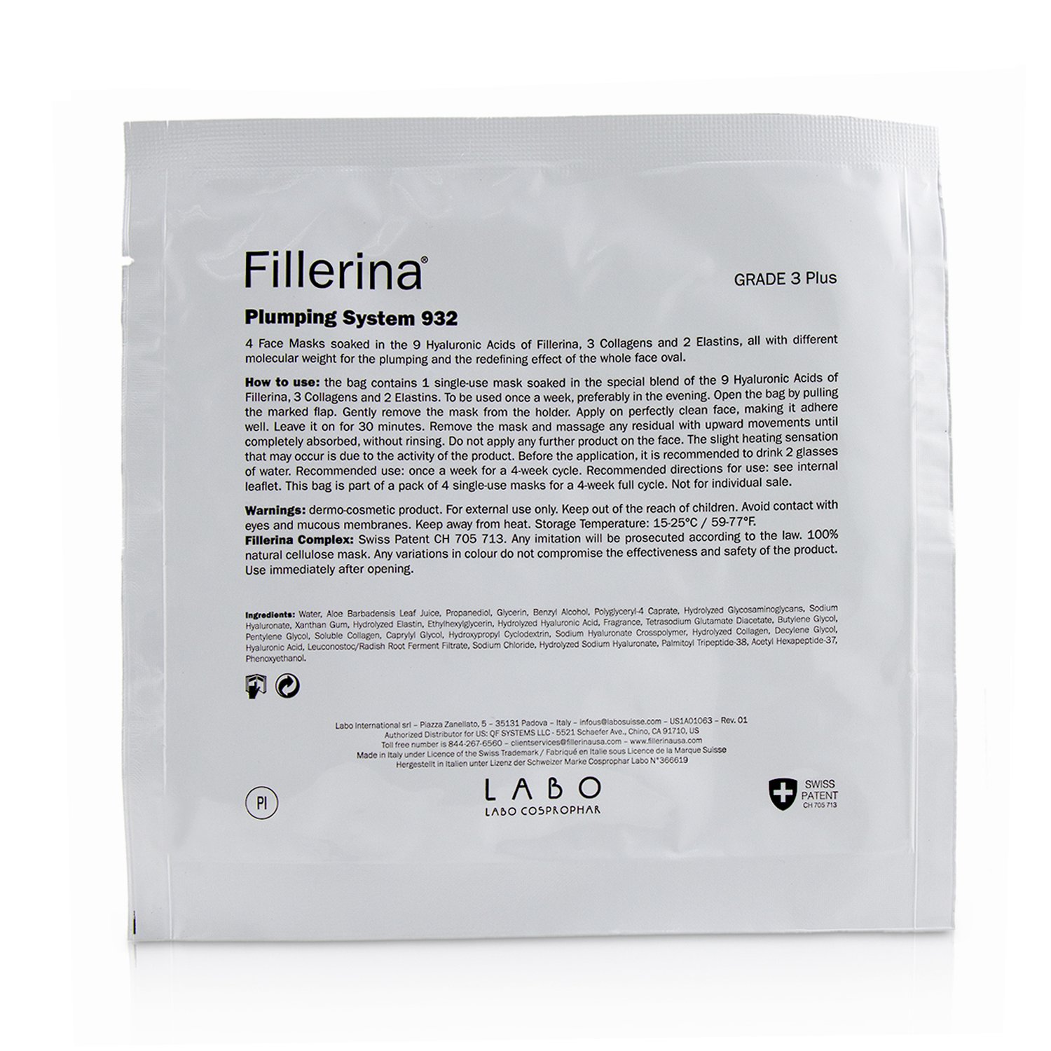 Fillerina Fillerina 932 Plumping System - Grade 3 Plus 4x25ml/0.84oz