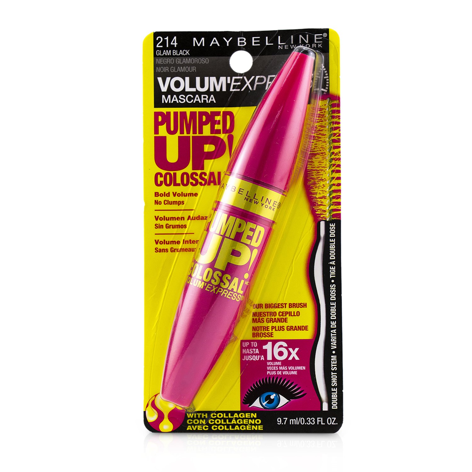 Maybelline Volum' Express Pumped Up Colossal Mascara מסקרה 9.7ml/0.33oz